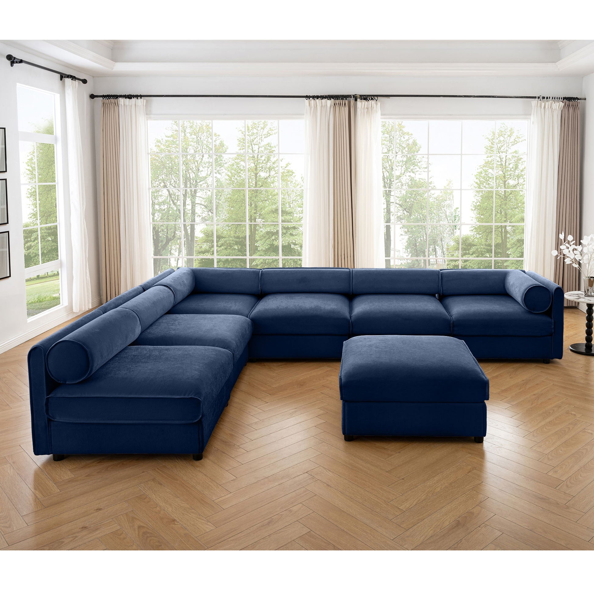 Modern Modular Sectional Sofa With Storag, Contemporary Cylindrical Design - Best Buy Furniture