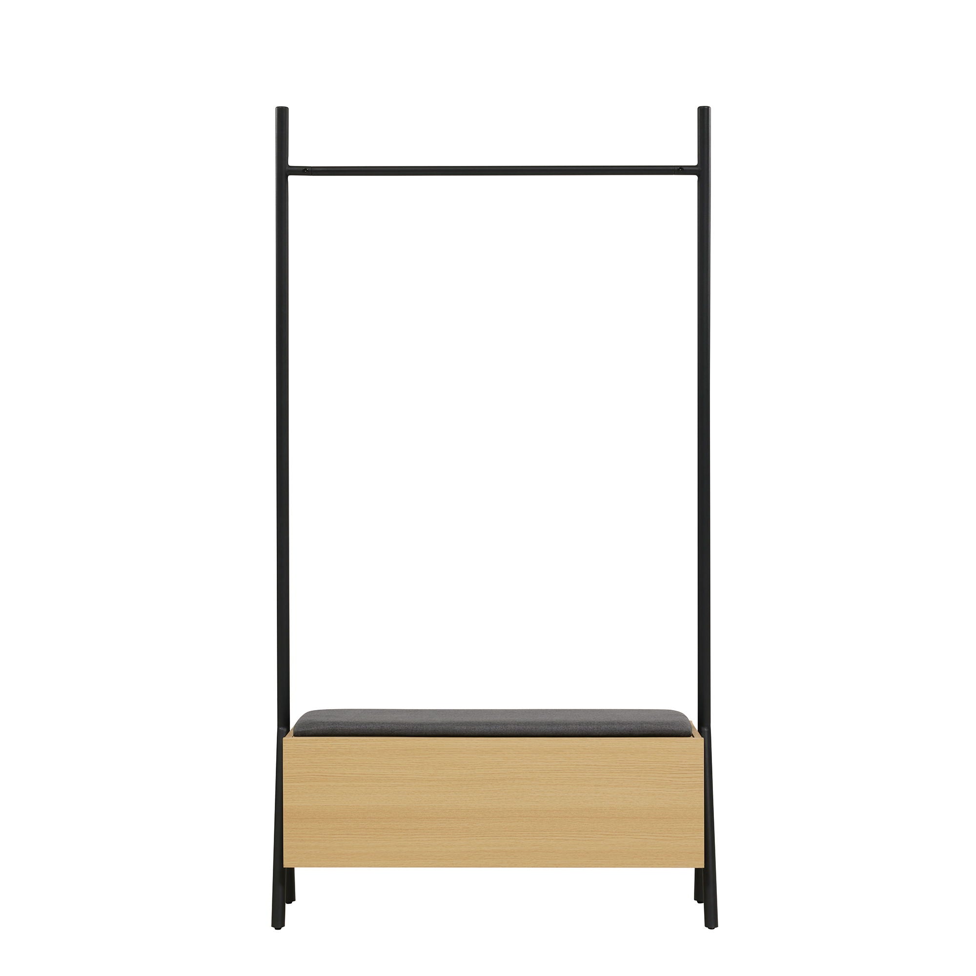 Paloma - Open Hanging Closet With Storage - Light Oak