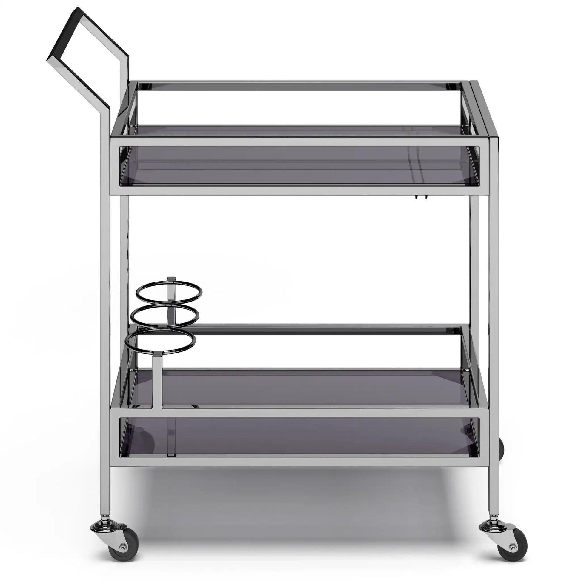 Watts - Bar Cart - Chrome - Best Buy Furniture
