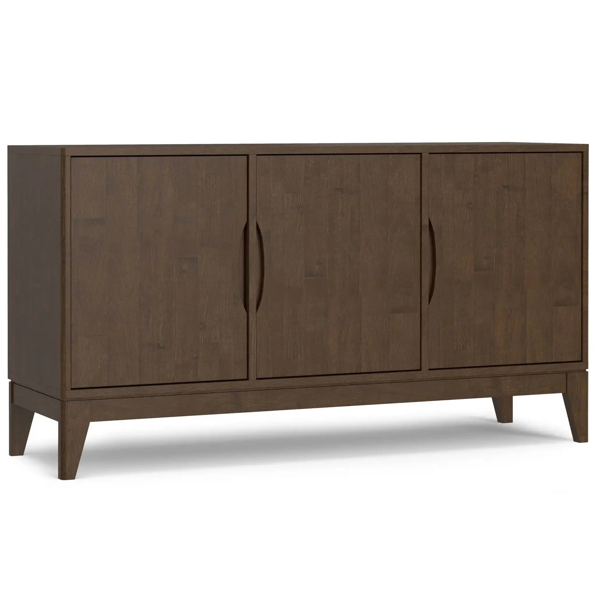 Harper - 3 Door Sideboard Buffet / Storage Cabinet - Walnut Brown - Best Buy Furniture