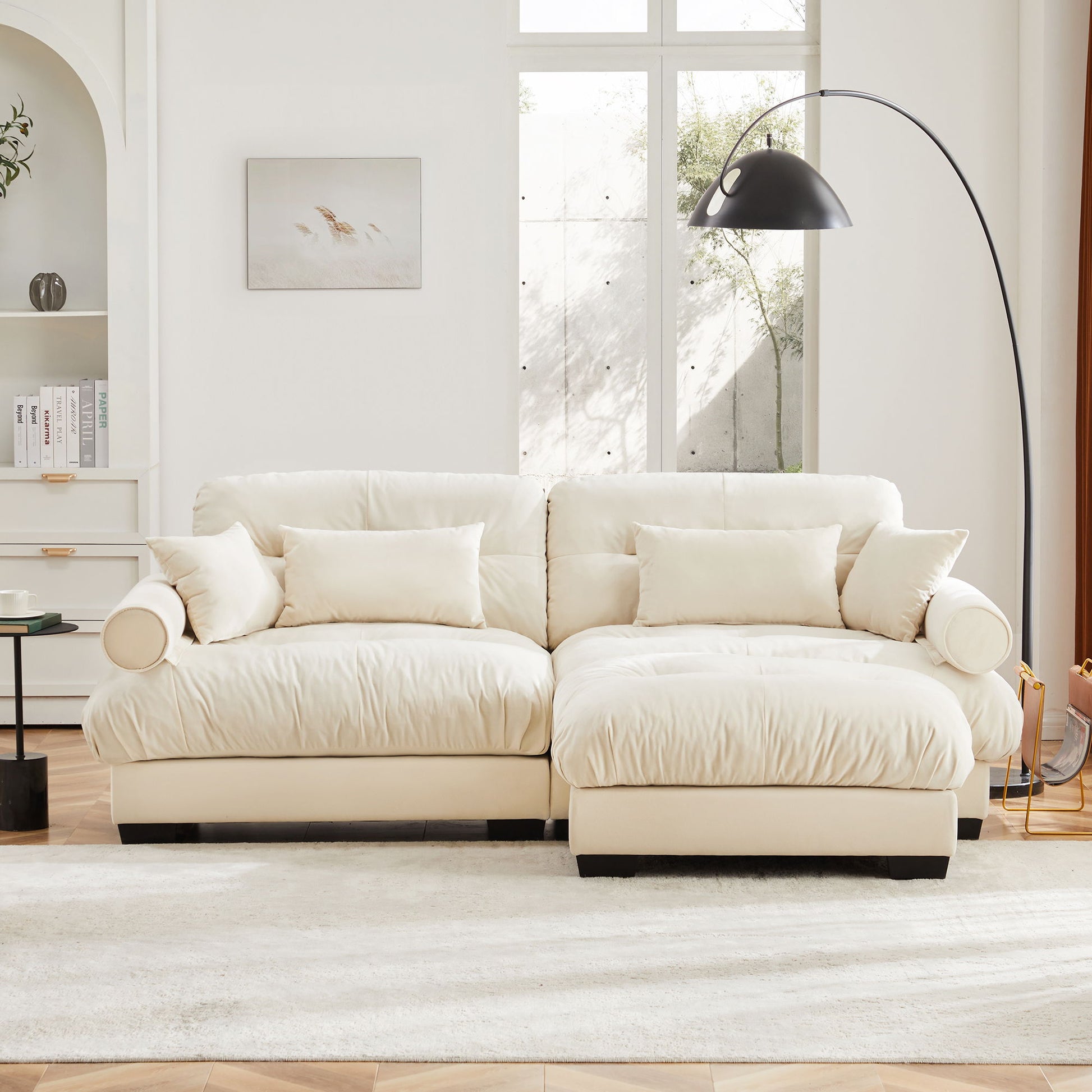 Super Comfort Oversized Modular Sectional Sofa With Movable Ottoman - Best Buy Furniture