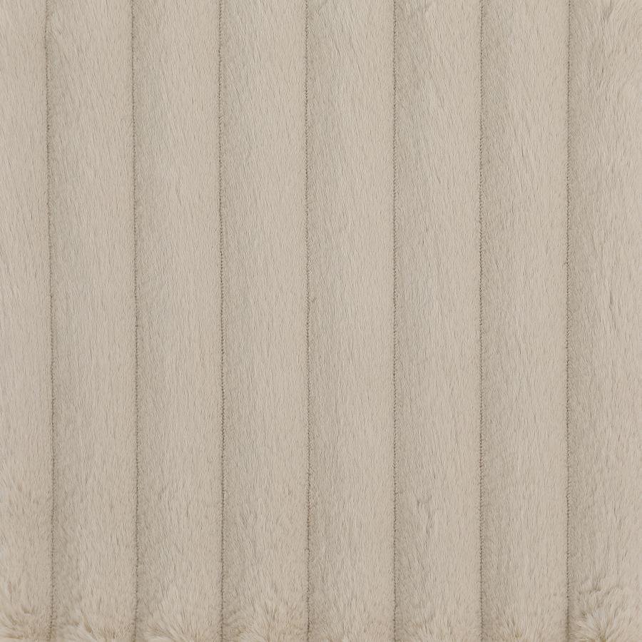 Ellorie - Upholstered Channel Back Curved Loveseat - Beige - Best Buy Furniture