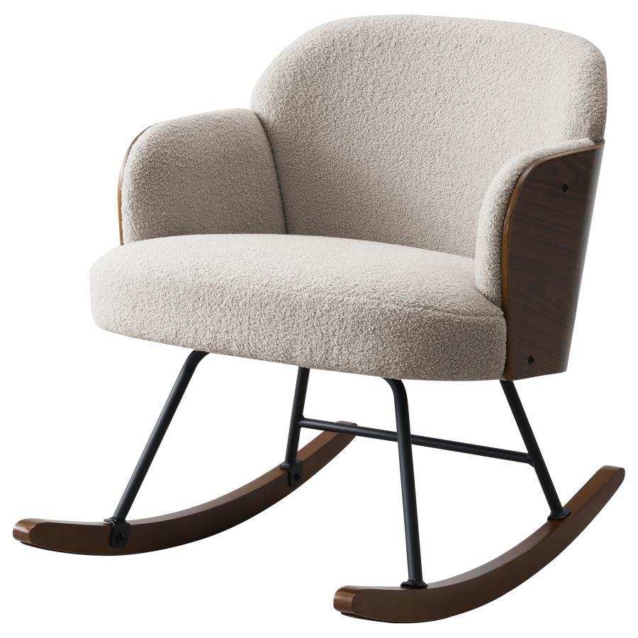 Paige - Boucle Upholstered Mid Back Rocking Chair - Best Buy Furniture