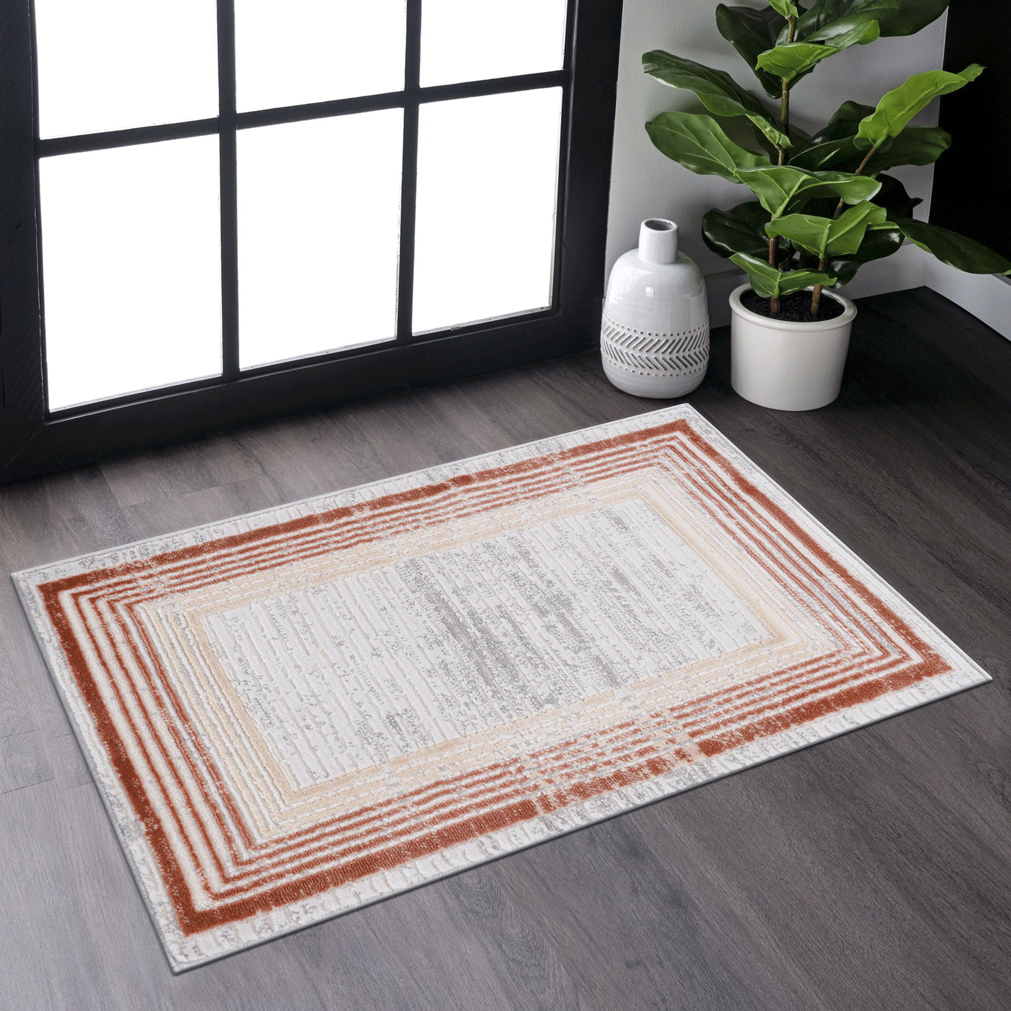 Marfi - Bordered Rug - Best Buy Furniture