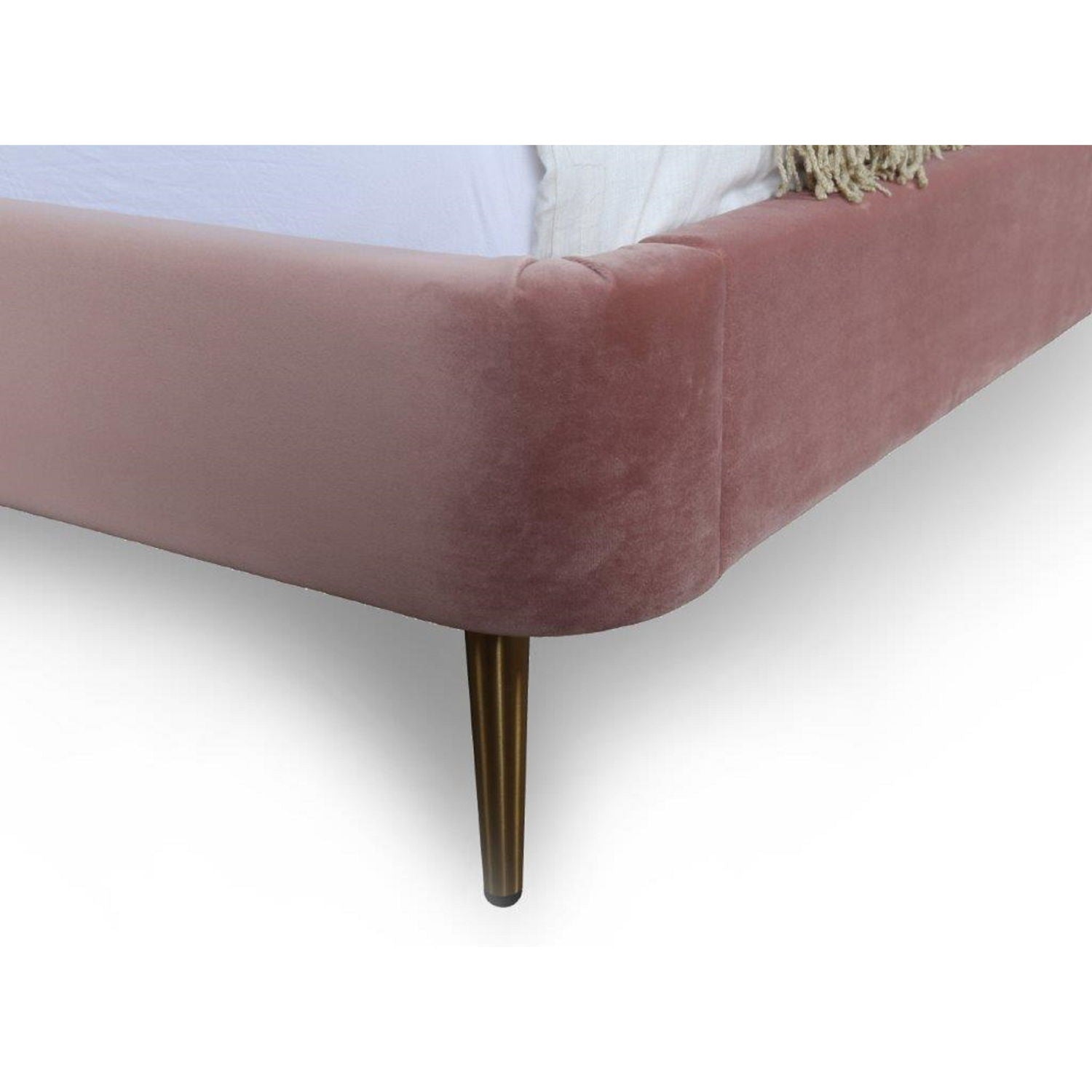 Upholstered Bed With Curved Headboard