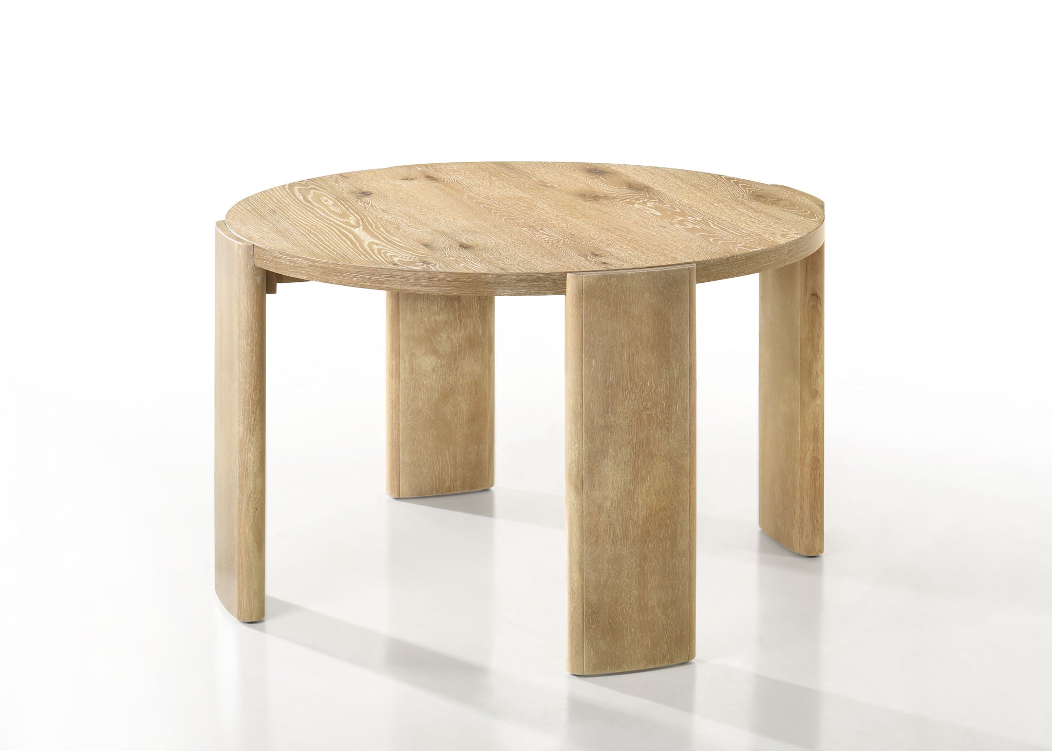 Bowen - Round Dining Table - Oak Finish - Best Buy Furniture