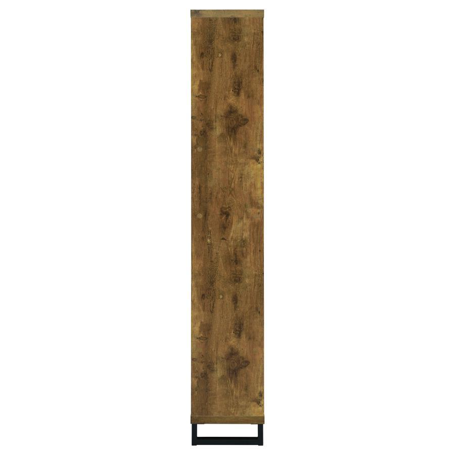 Delwin - 6-Shelf Bookshelf - Rustic Nutmeg - Best Buy Furniture