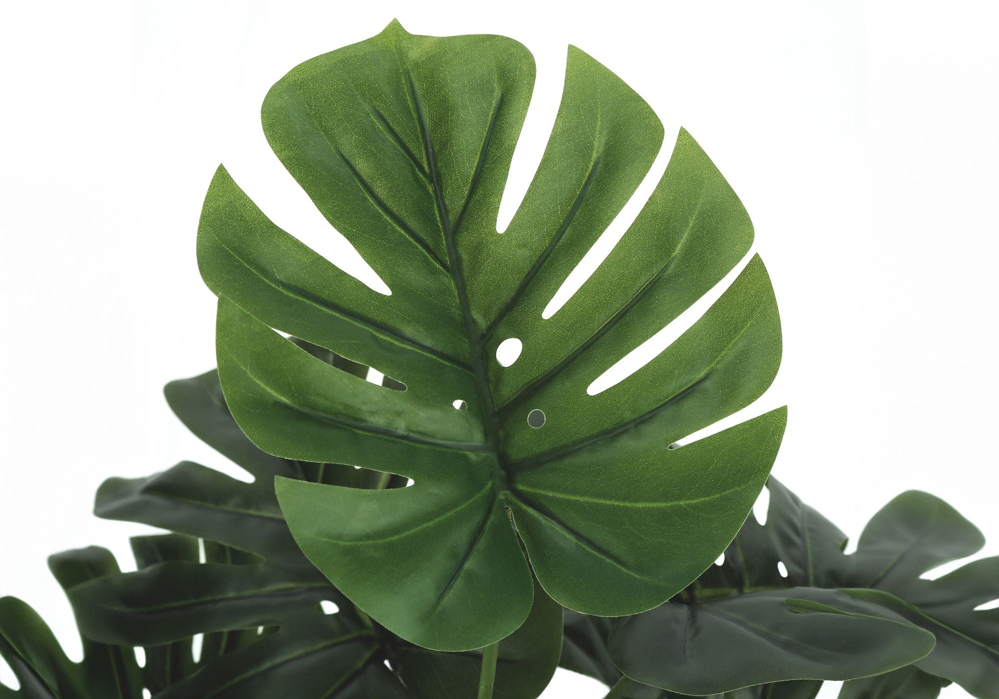 24" Tall, Artificial Plant, Monstera, Indoor, Faux, Fake, Table, Greenery, Potted, Real Touch, Decorative - Green / Black - Best Buy Furniture