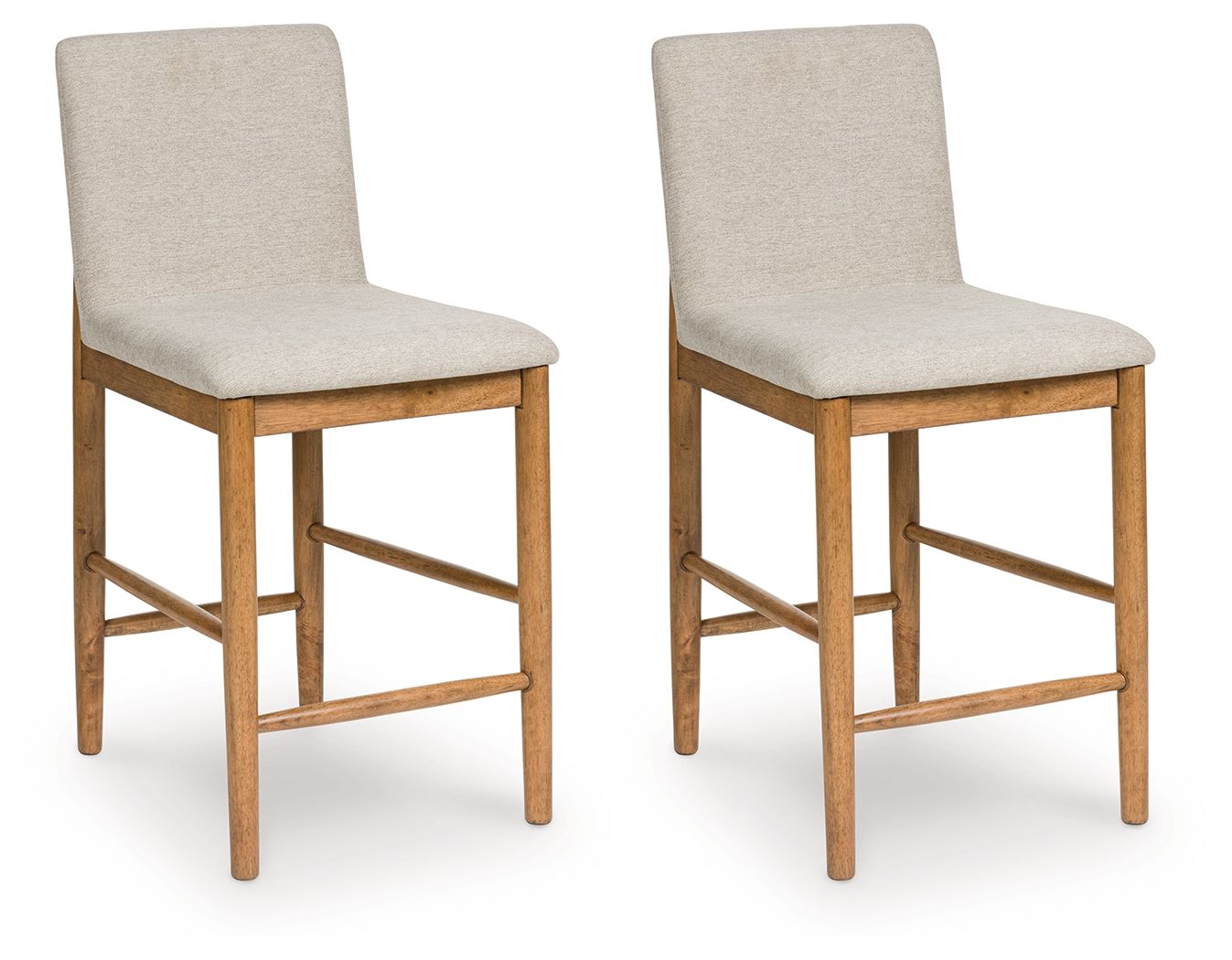 Isanti - Upholstered Barstool (Set of 2) - Light Brown - Best Buy Furniture