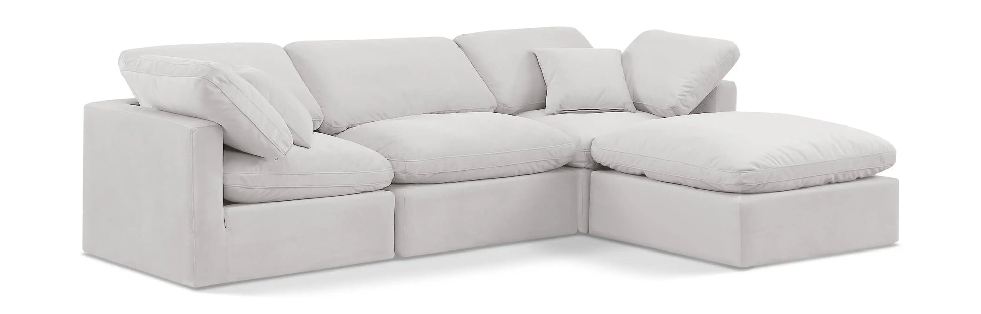 Indulge - Velvet 4 Piece Modular Sectional With Chaise - Best Buy Furniture
