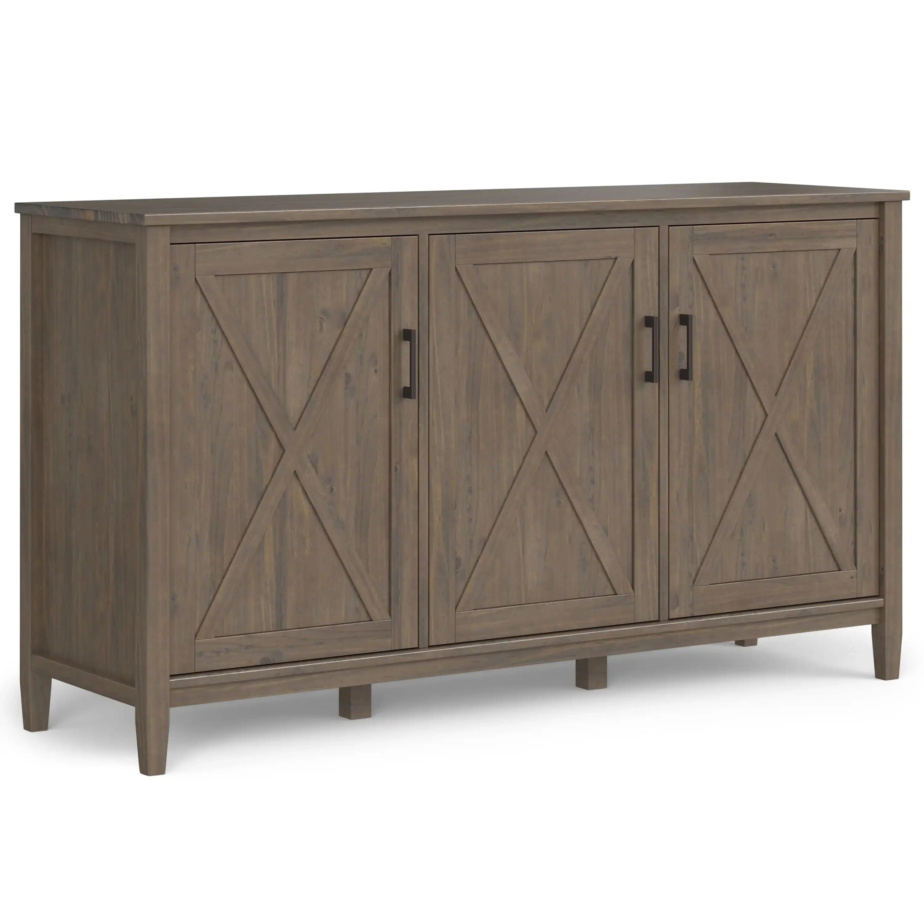 Ela - Wide Storage Cabinet - Smoky Brown - Best Buy Furniture