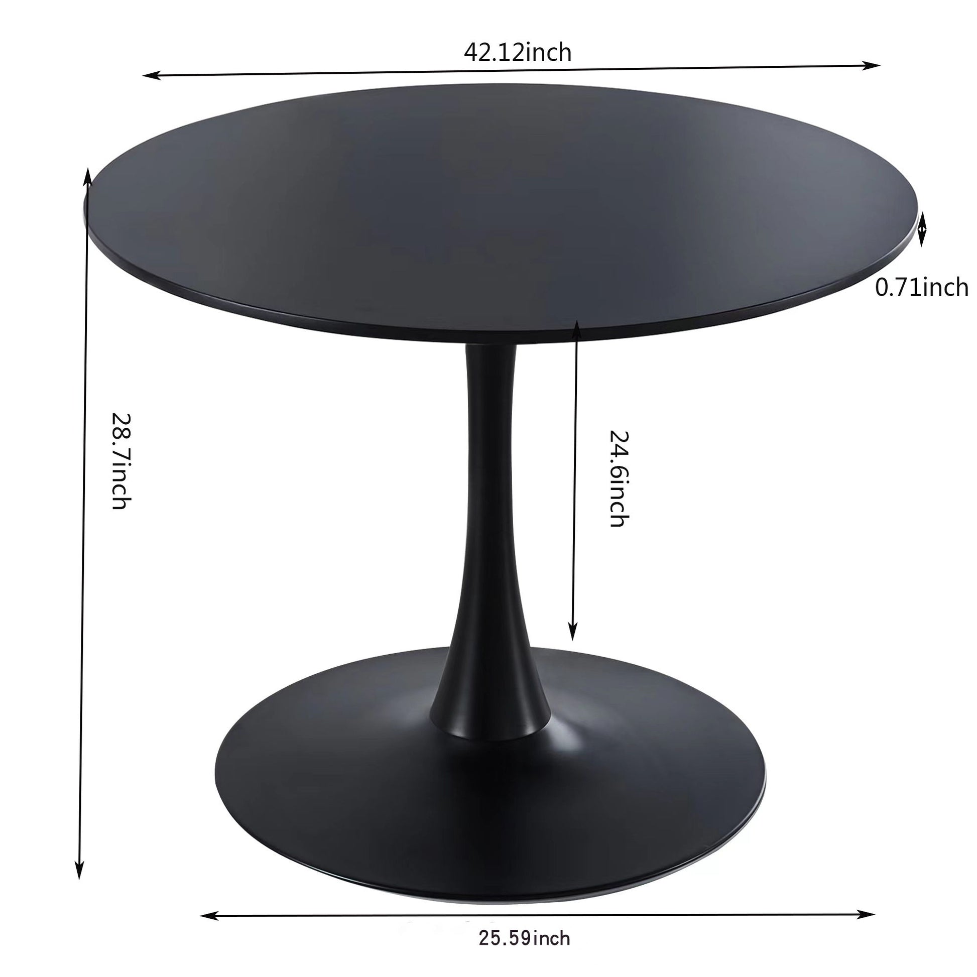 Tulip Table Mid-Century Dining Table With Round MDF Table Top, Pedestal Dining Table, End Table Leisure Coffee Table - Best Buy Furniture