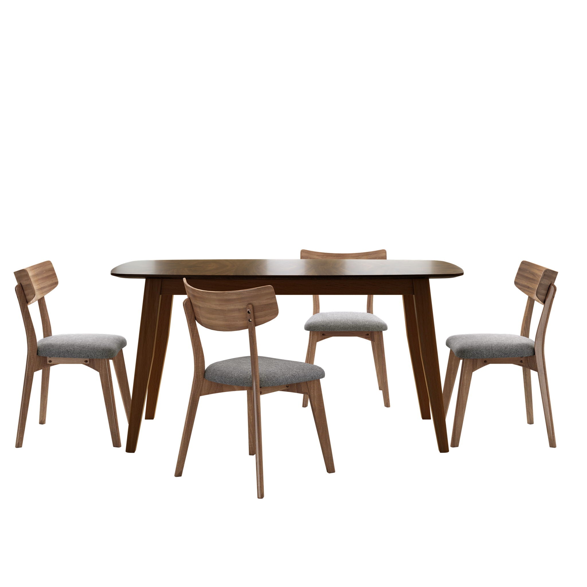 5 Piece Mid - Century Dining Set, Upholstered Dining Chairs - Best Buy Furniture