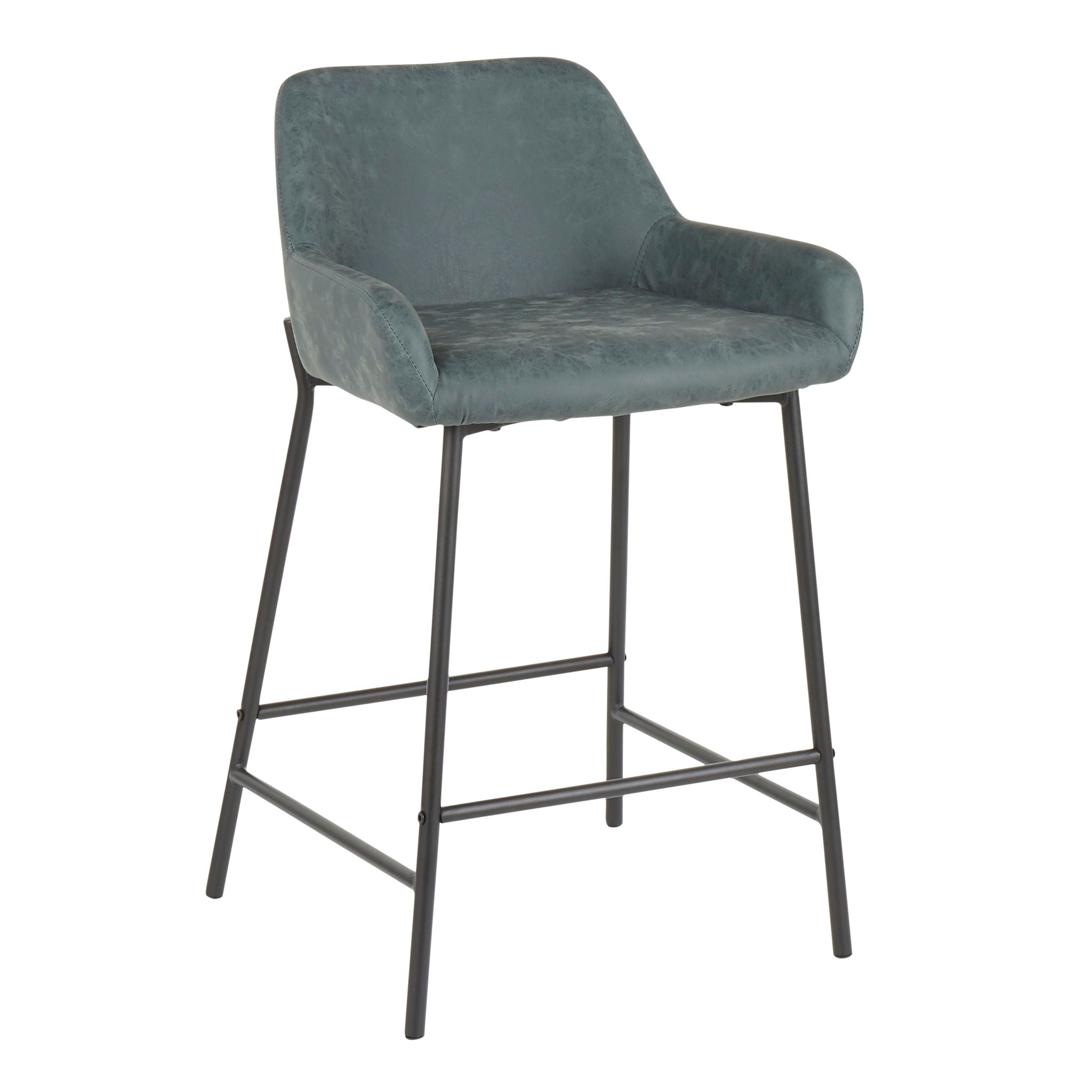 Daniella - Industrial Fixed Height Counter Stool (Set of 2) - Best Buy Furniture