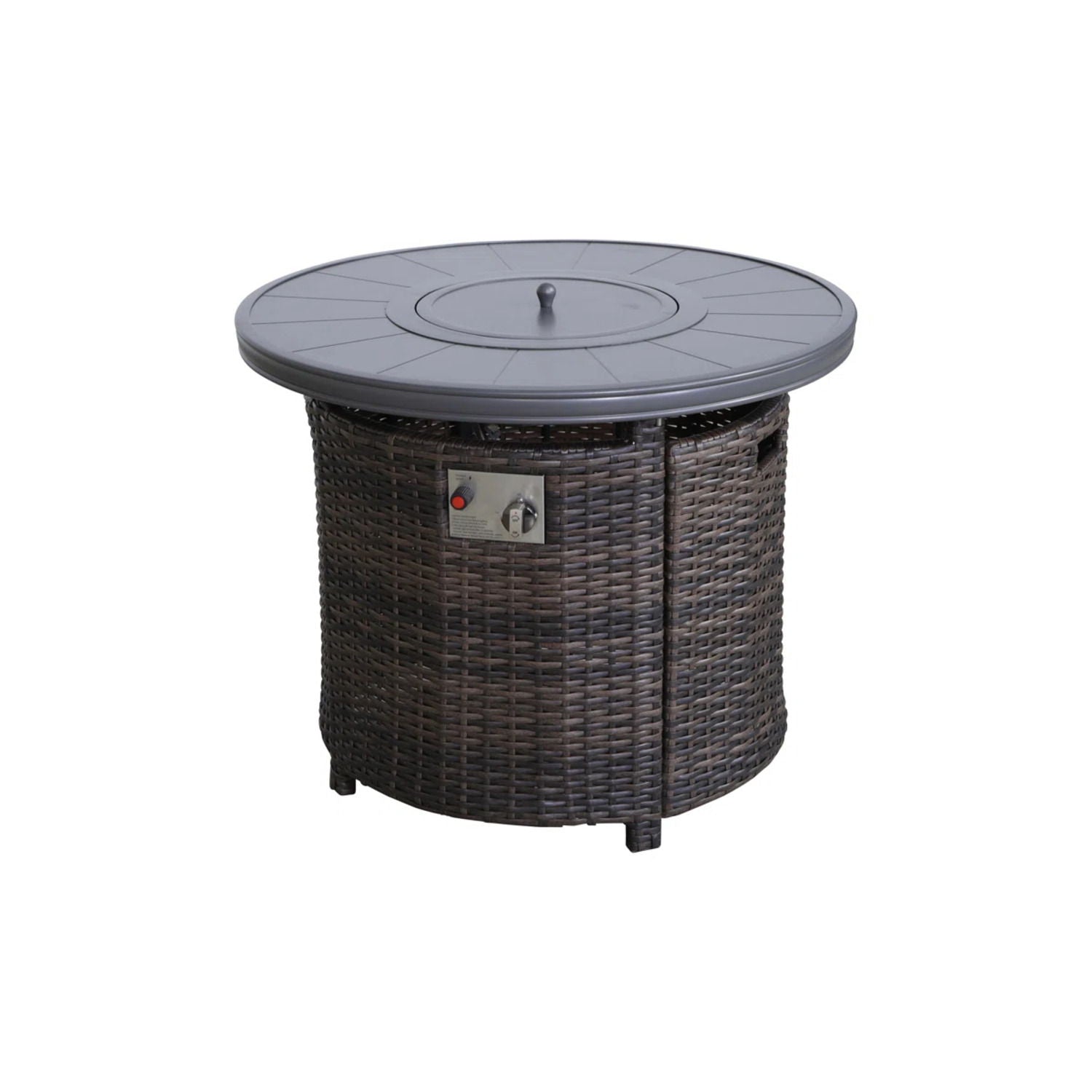 Outdoor Fire Pit Table With Lid - Espresso - Best Buy Furniture