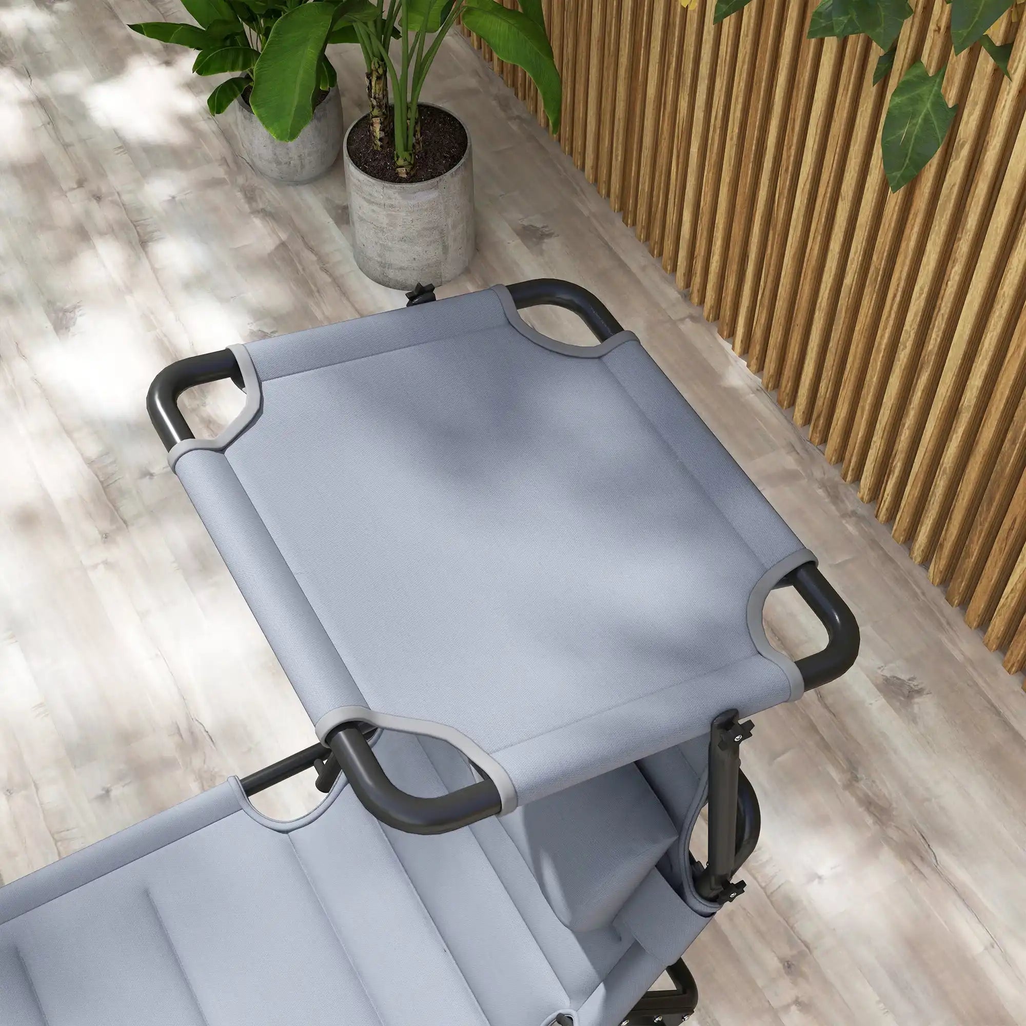 Folding Chaise Lounge Chair with Adjustable Backrest and Sunshade, Gray - Best Buy Furniture