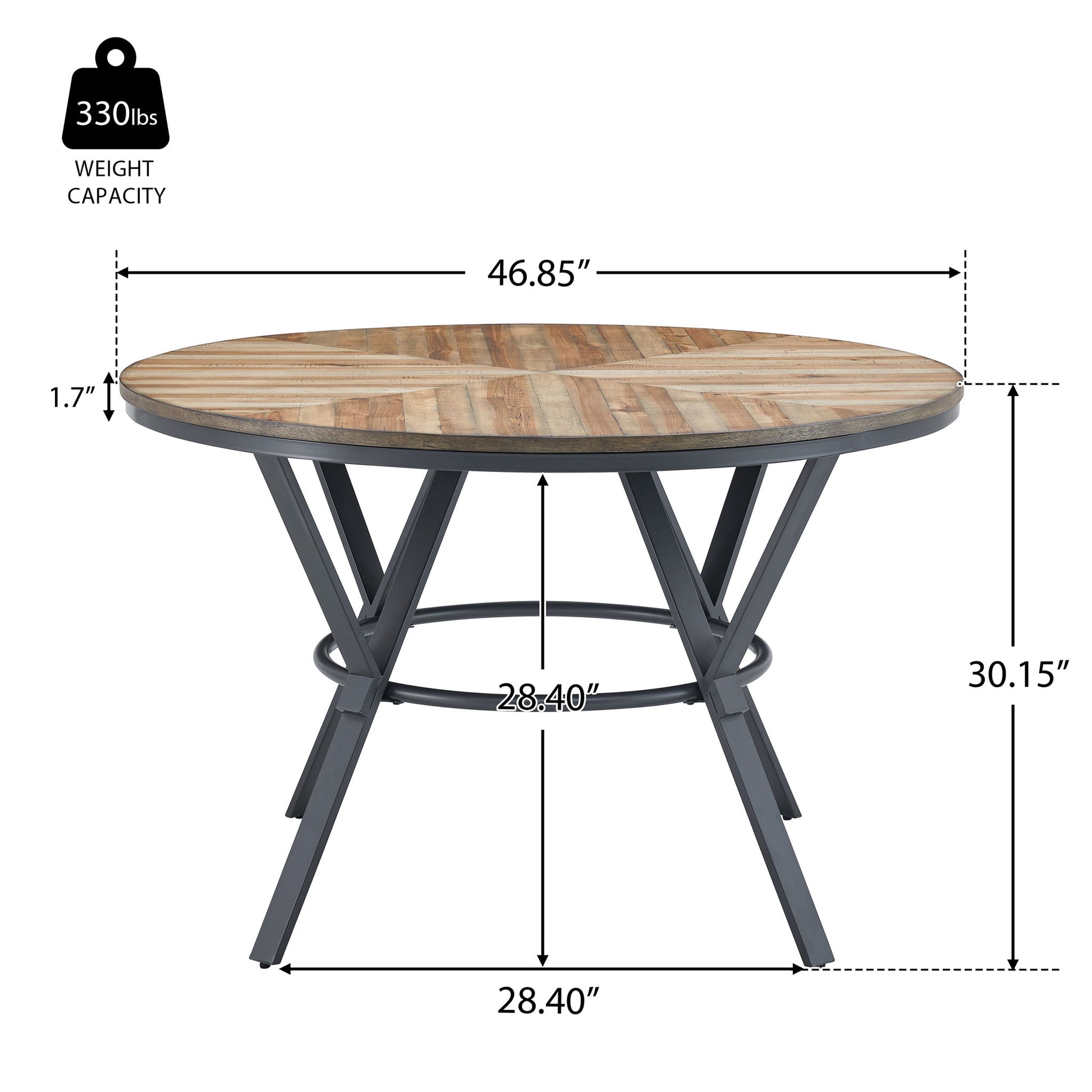 Contemporary Indoor Dining Set With Metal Legs, Birch, And Metal - Black / Natural - Best Buy Furniture