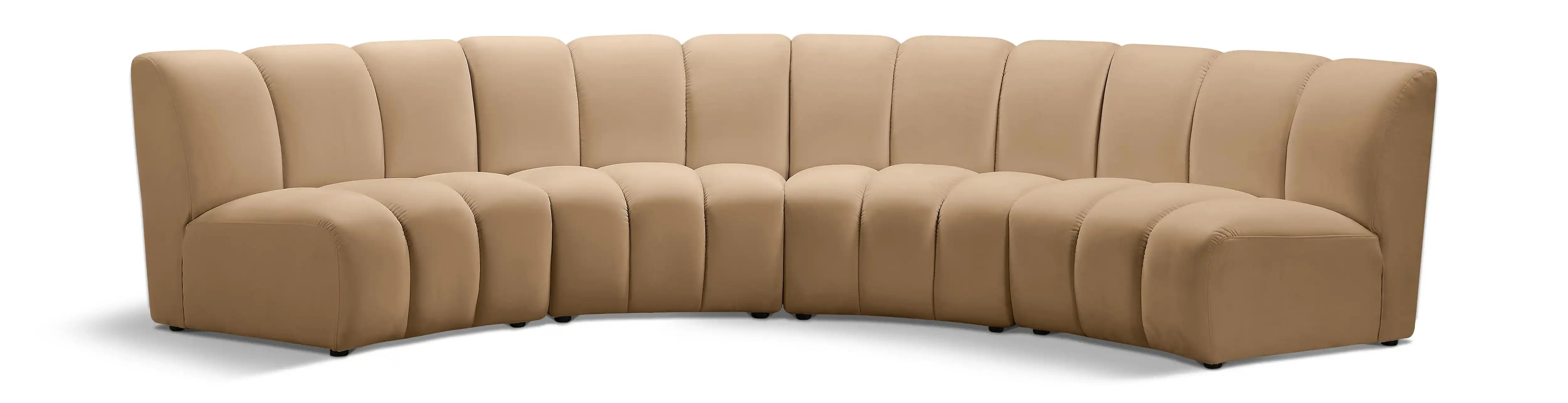 Infinity - 4 Piece Modular Sectional - Camel - Best Buy Furniture