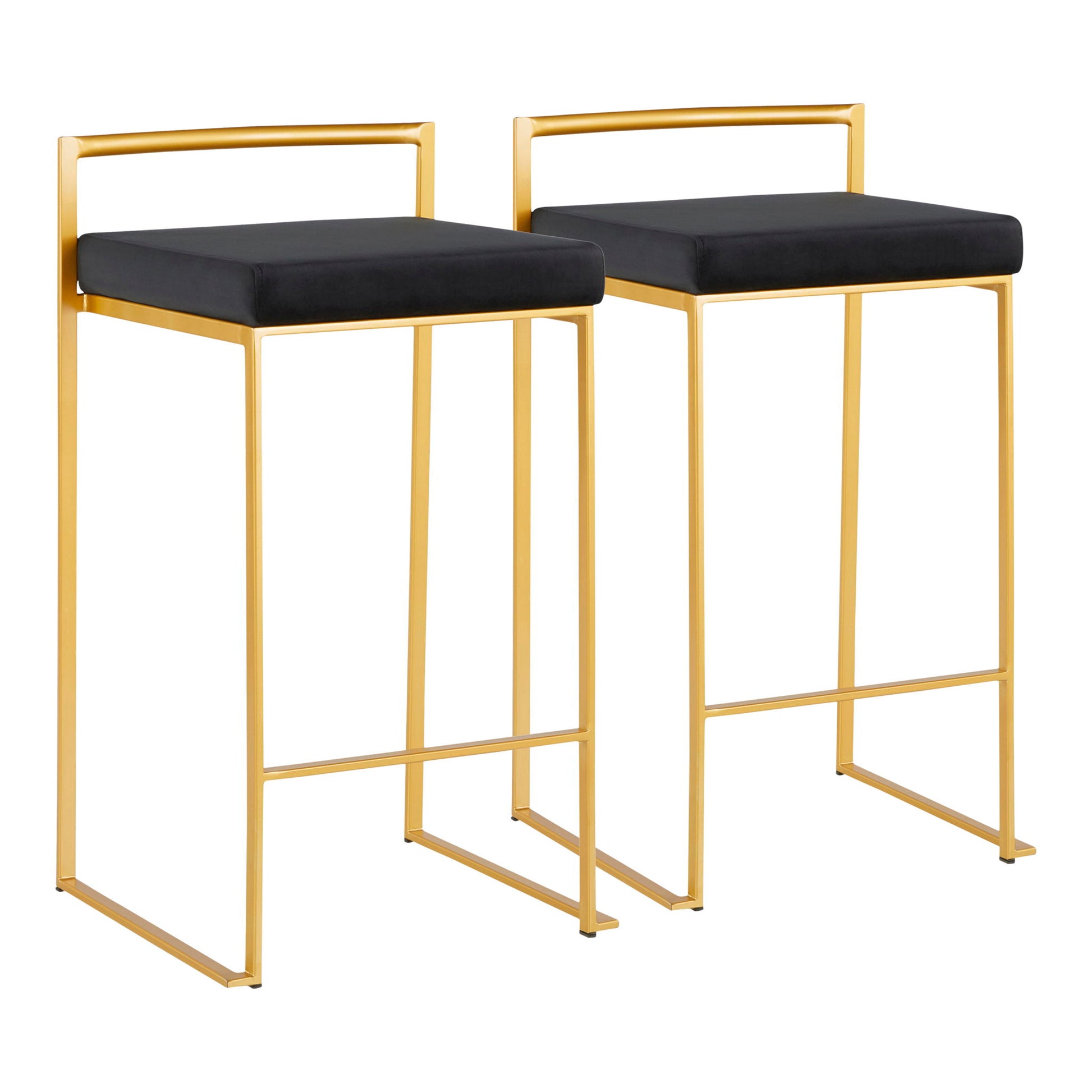 Fuji - Contemporary / Glam Design Counter Stool (Set of 2) - Best Buy Furniture
