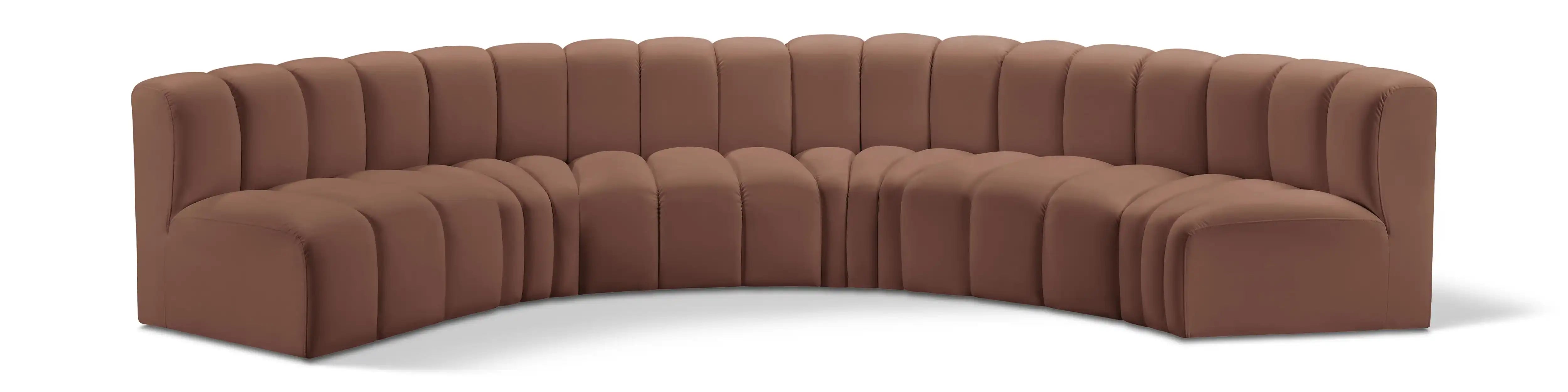 Arc - Faux Leather 6 Piece U-Shaped Modular Sofa - Best Buy Furniture