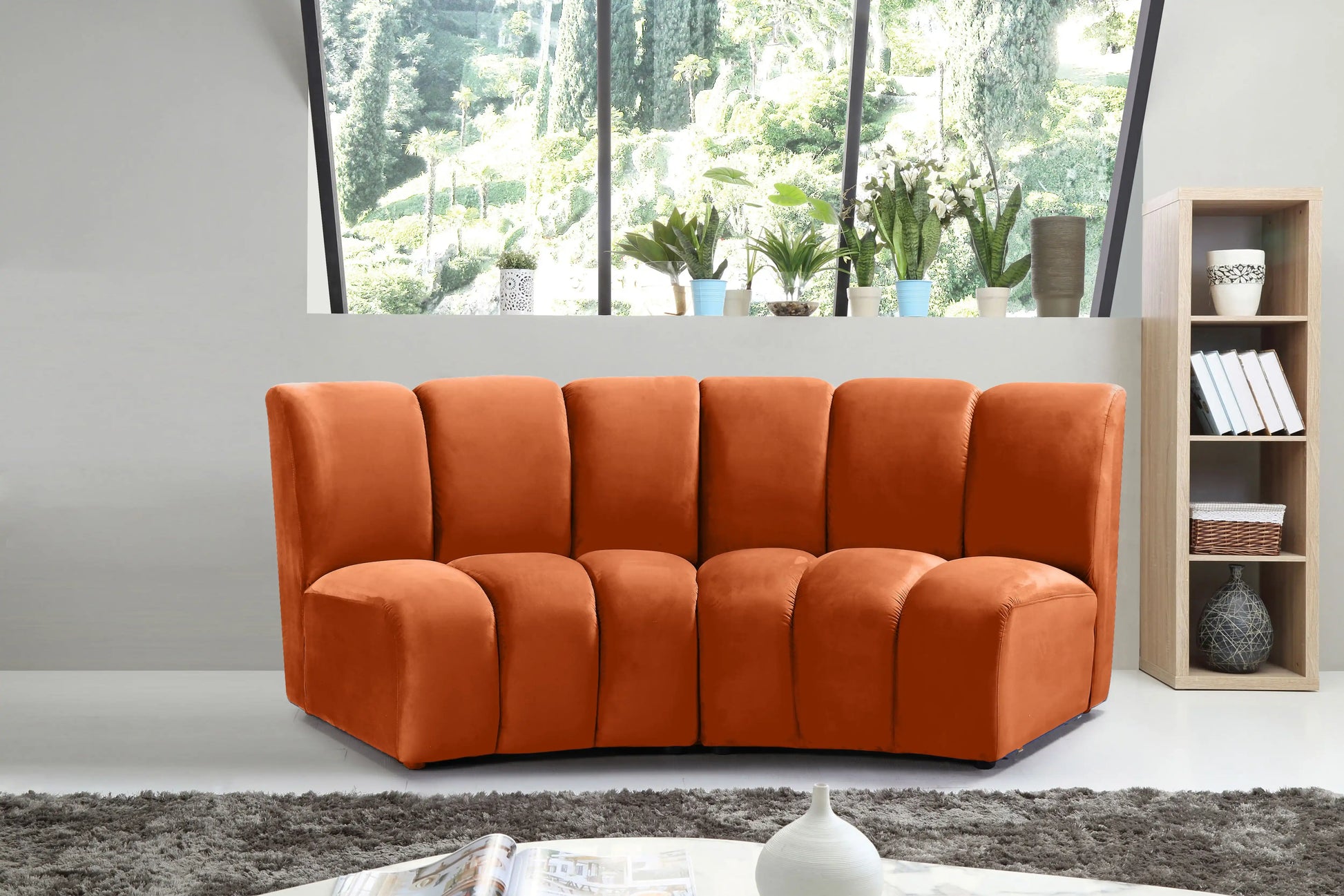 Infinity - 2 Piece Velvet Modular Sectional - Best Buy Furniture