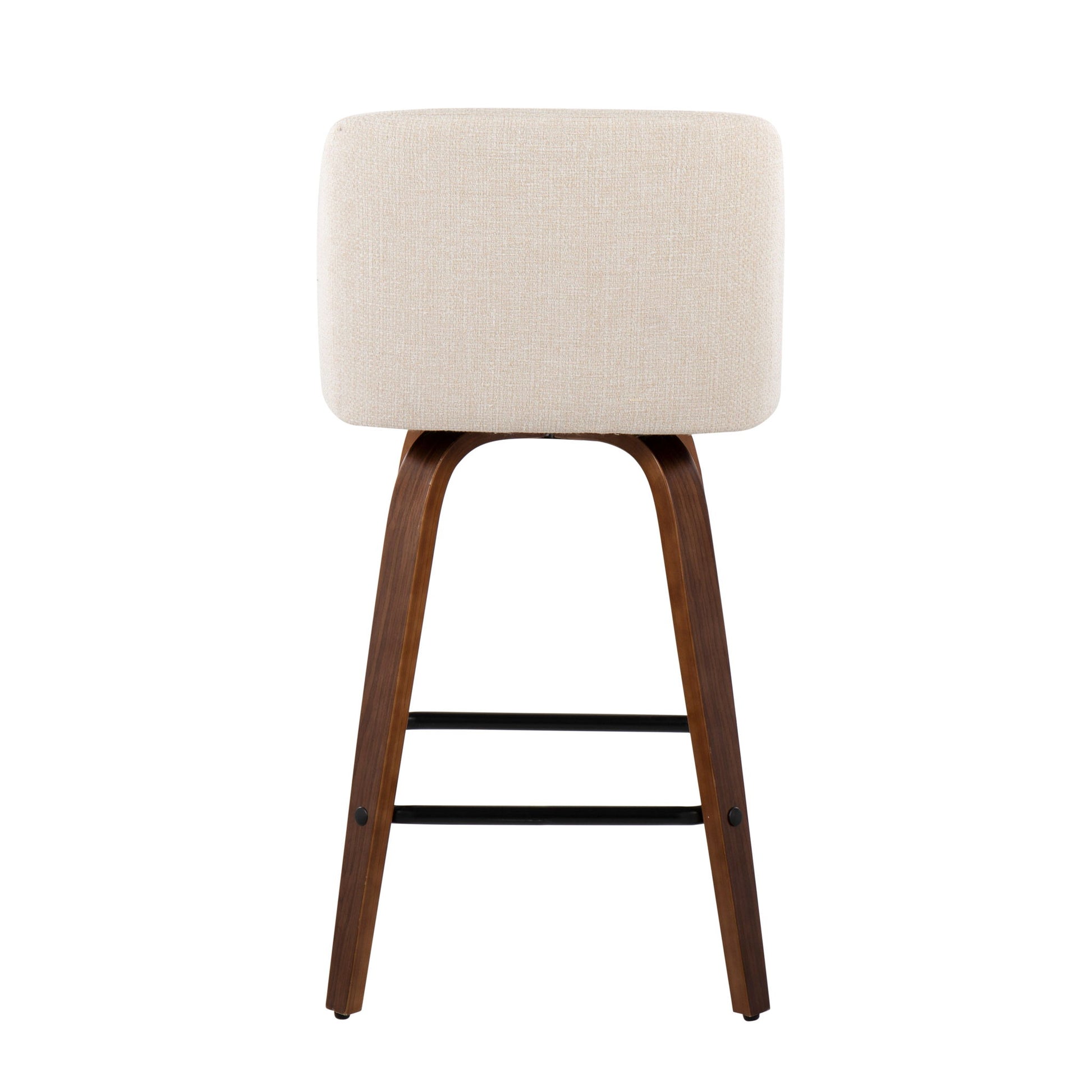 Toriano - Mid Century Modern Fixed Height Counter Stool & Square Footrest (Set of 2) - Best Buy Furniture