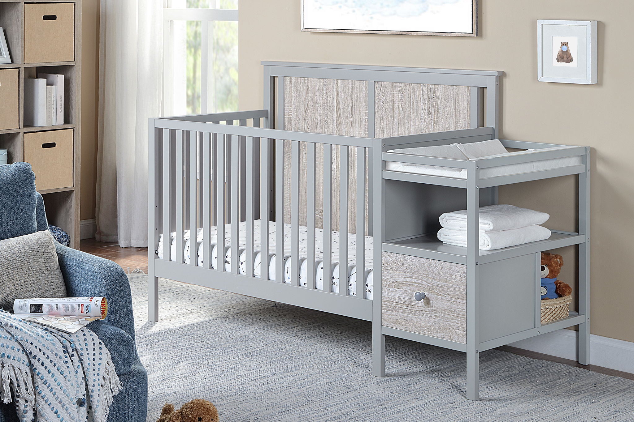 Connelly - 4-in-1 Crib and Changer Combo - Best Buy Furniture