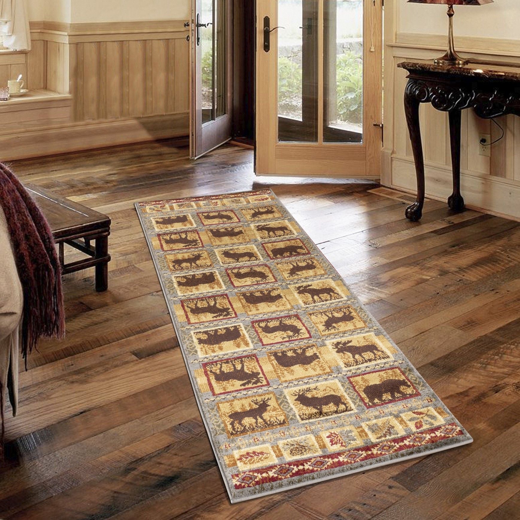 Nature's Nest - 5'3" X 7'3" Lodge Area Rug - Multi, Blue - Best Buy Furniture