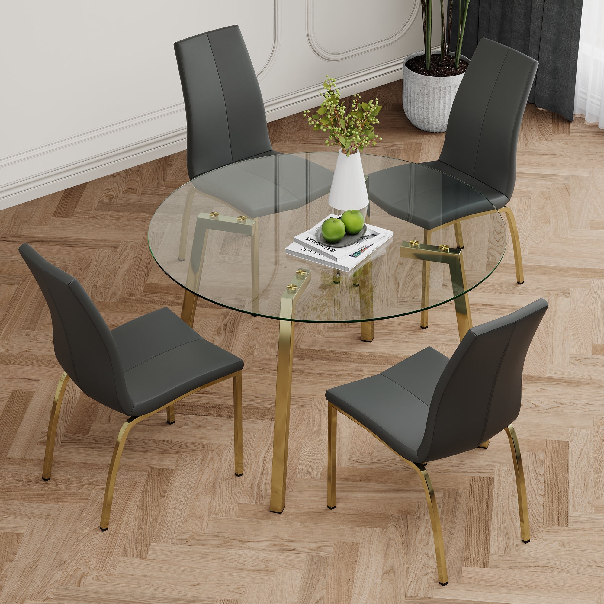 Modern style glass Circle table, (set of 5) - Best Buy Furniture