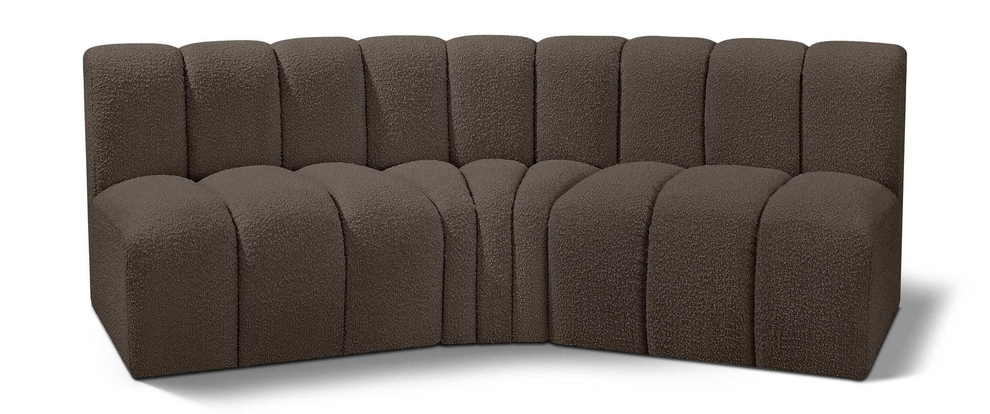 Arc - Boucle Fabric 3 Piece Modular Corner Sofa - Best Buy Furniture