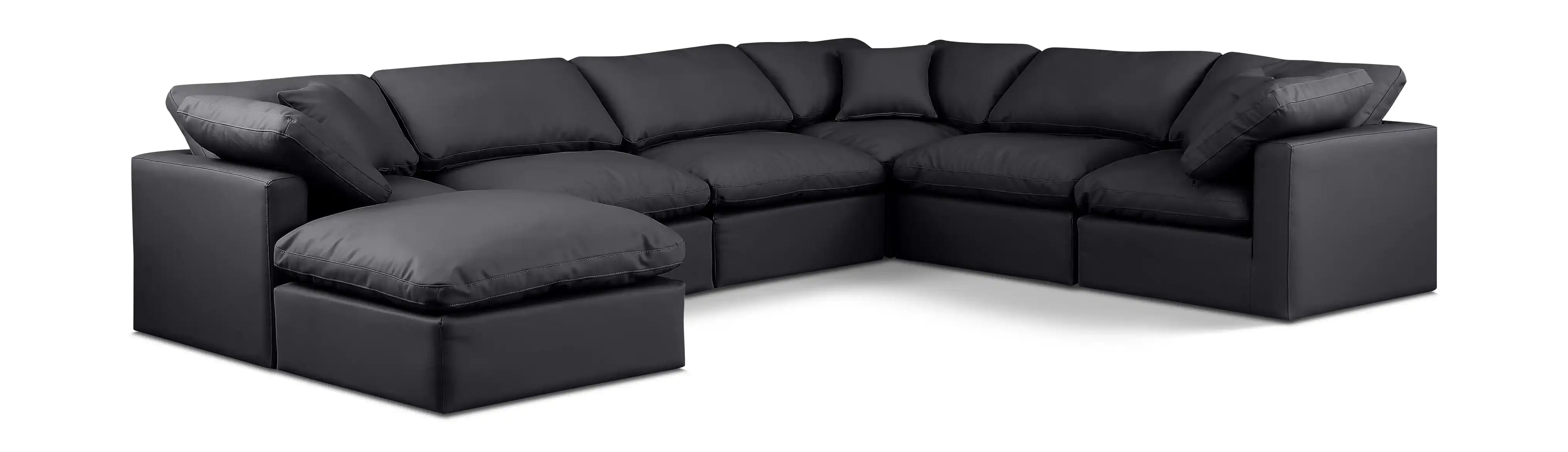 Indulge - Faux Leather 7 Piece Modular Sectional - Best Buy Furniture