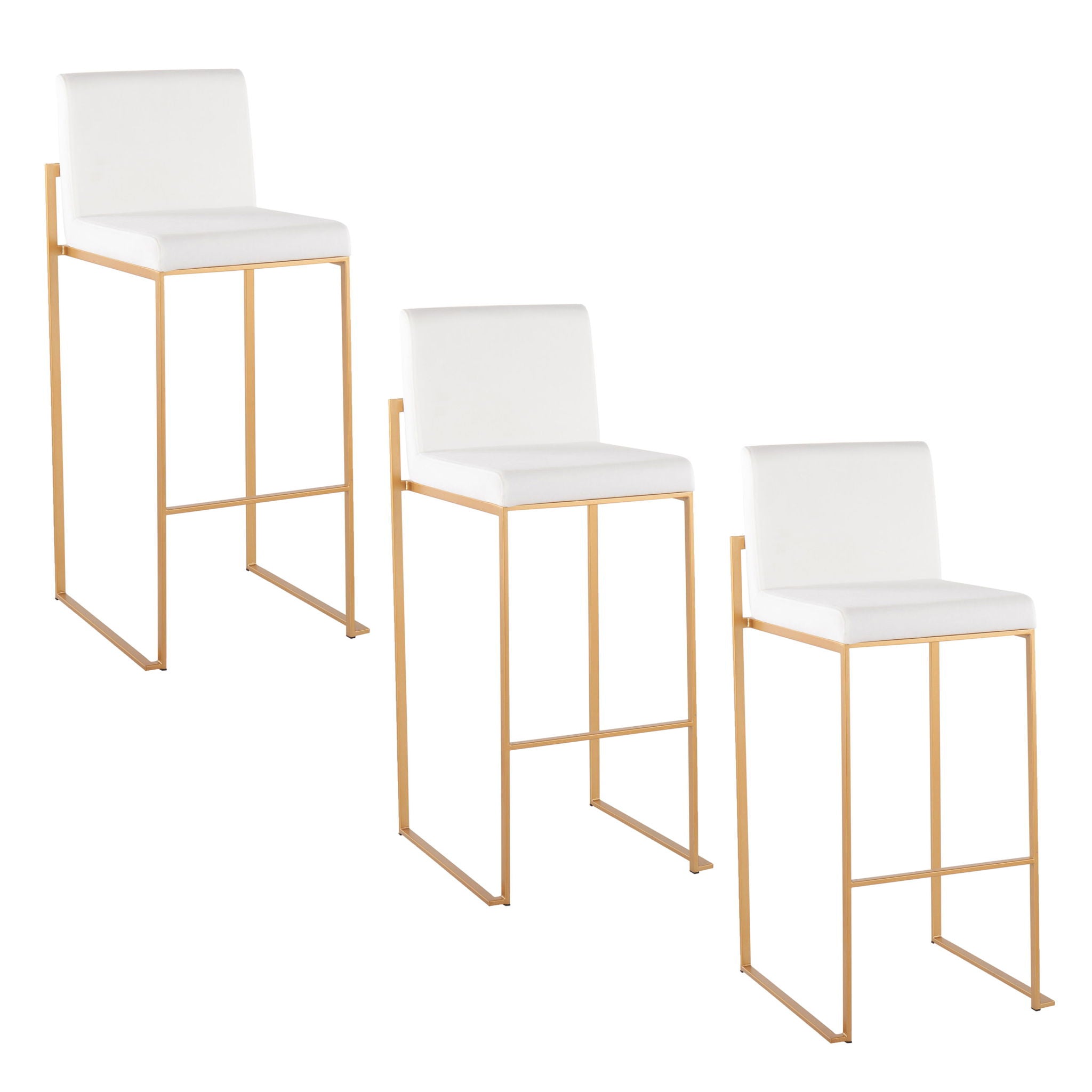 Fuji - Contemporary Design High Back Barstool (Set of 2) - Best Buy Furniture