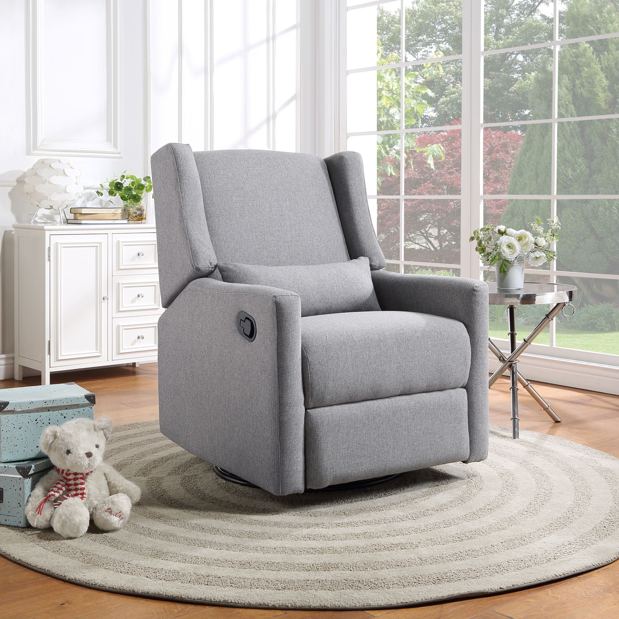 Pronto - Swivel Glider Recliner With Pillow - Best Buy Furniture