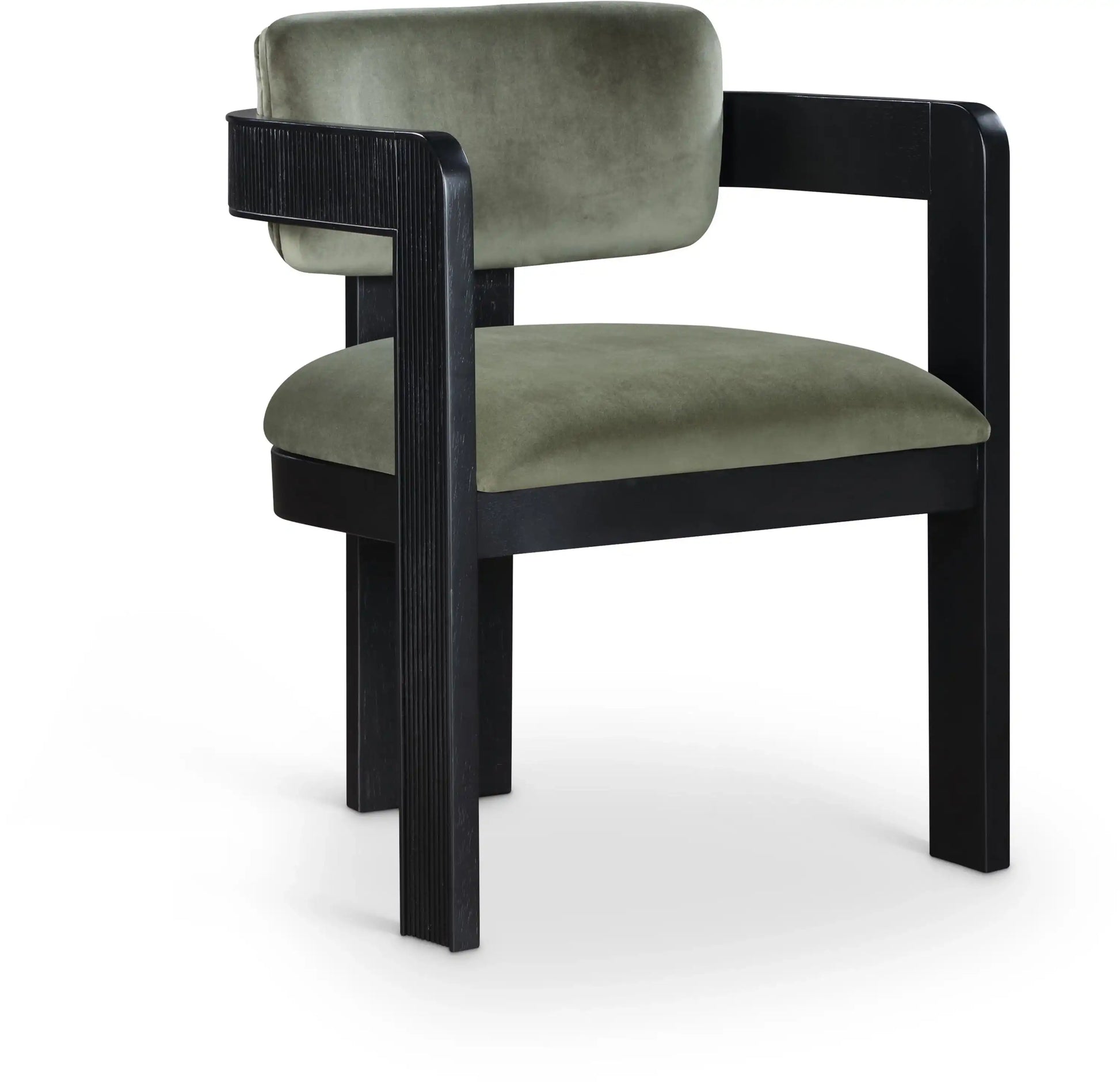 Sacha - Velvet Dining Chair With Black Base (Set of 2) - Best Buy Furniture