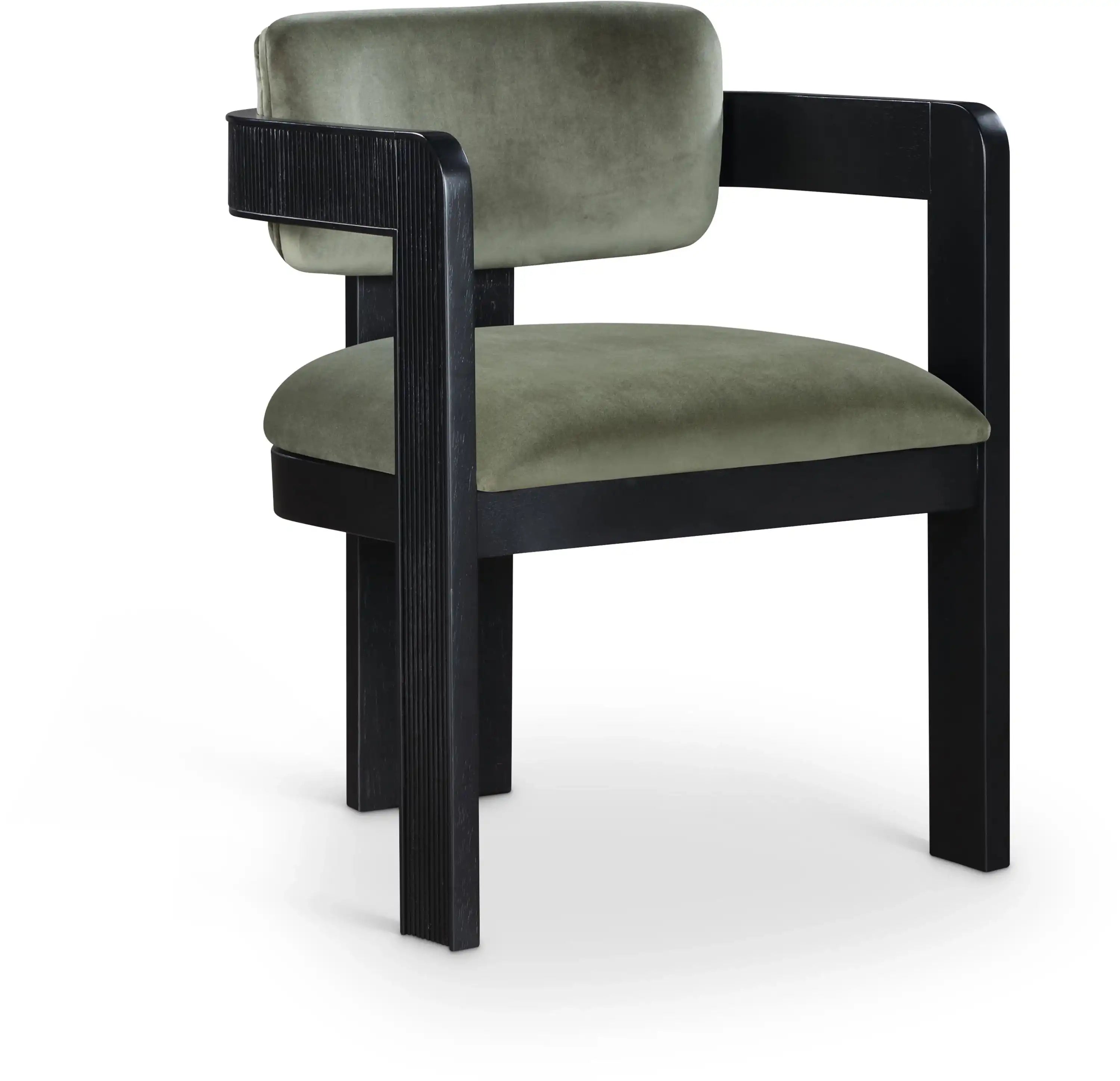 Sacha - Velvet Dining Chair With Black Base (Set of 2) - Best Buy Furniture