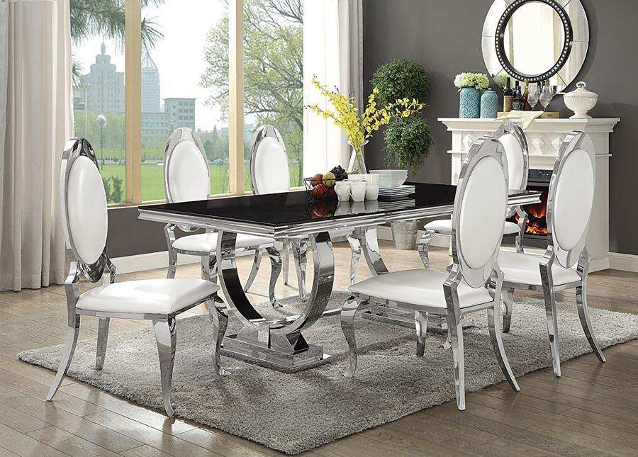 Antoine - Rectangular Glass Top Dining Set - Best Buy Furniture