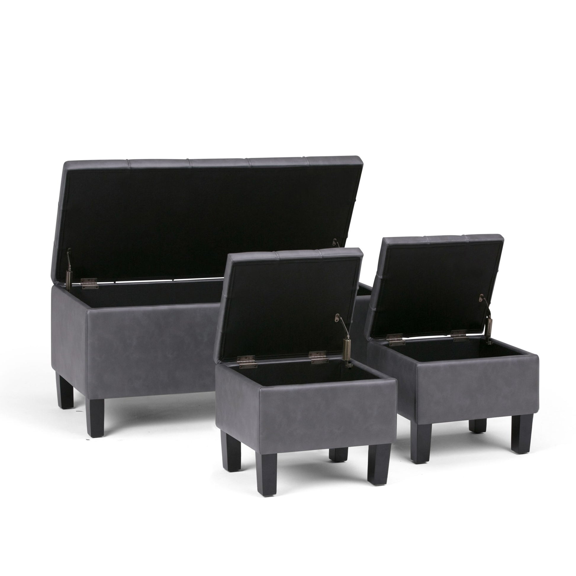 Dover - 3 Piece Storage Ottoman Contemporary Design - Best Buy Furniture