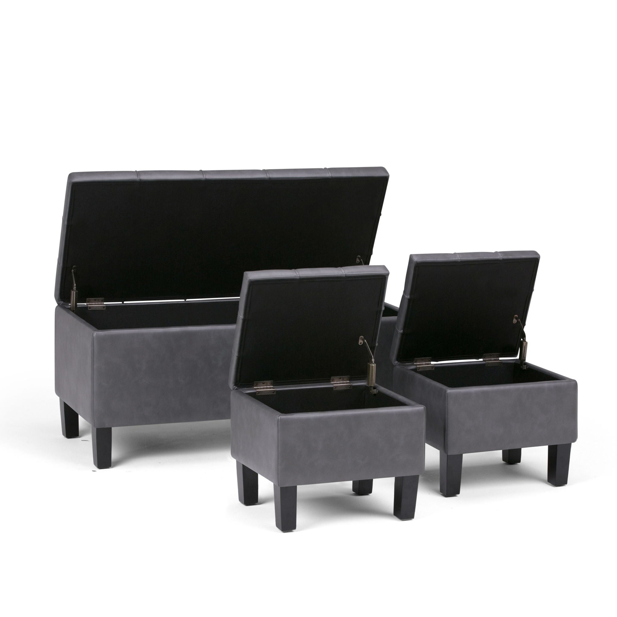 Dover - 3 Piece Storage Ottoman Contemporary Design - Best Buy Furniture