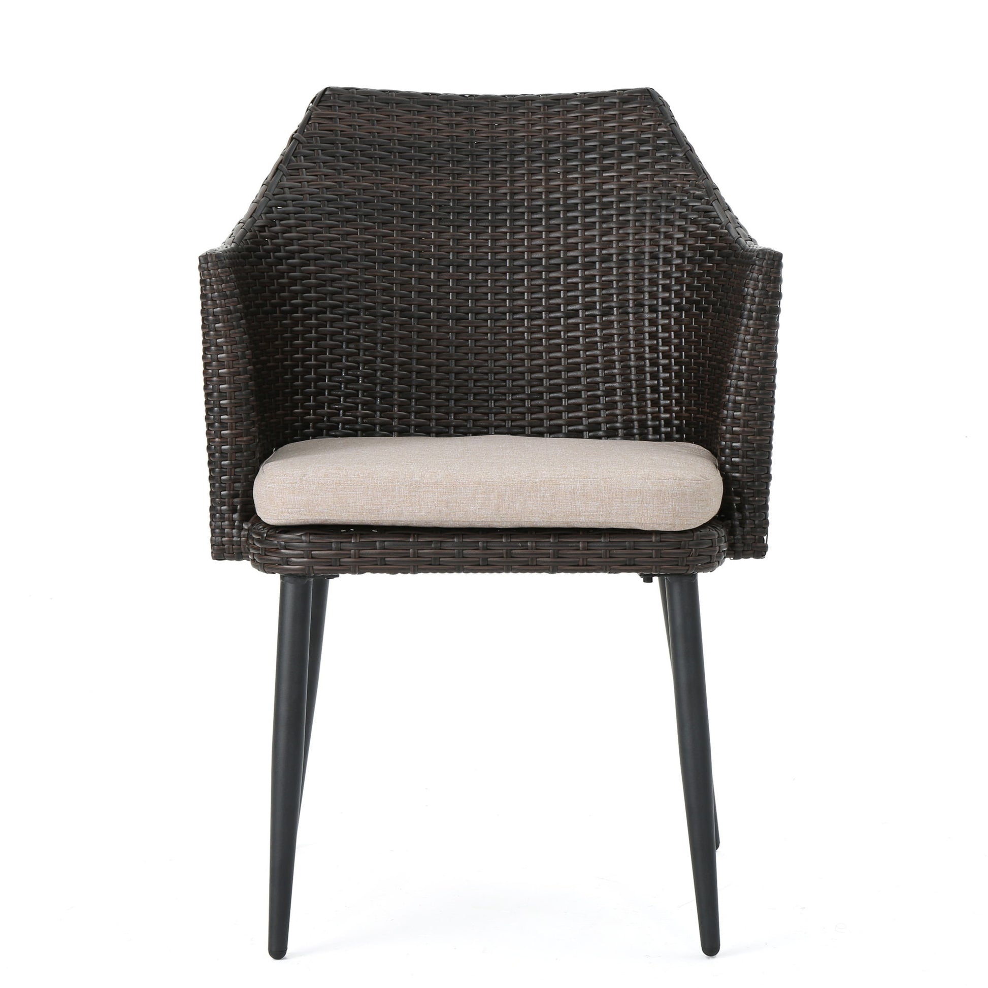 Kenneth - 3 Pieces Chat Set Outdoor Furniture - Brown Multi - Best Buy Furniture