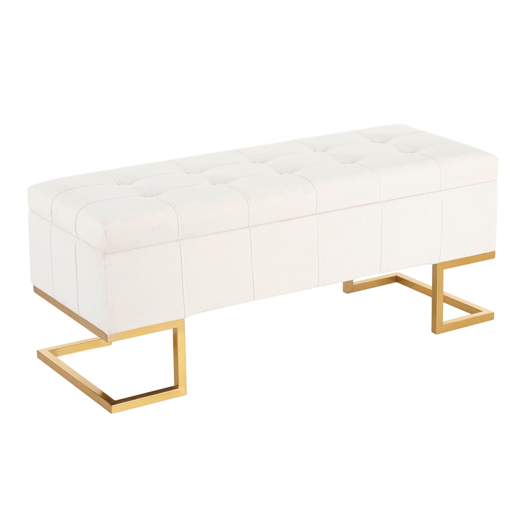 Midas - Contemporary / Glam Storage Bench - Best Buy Furniture