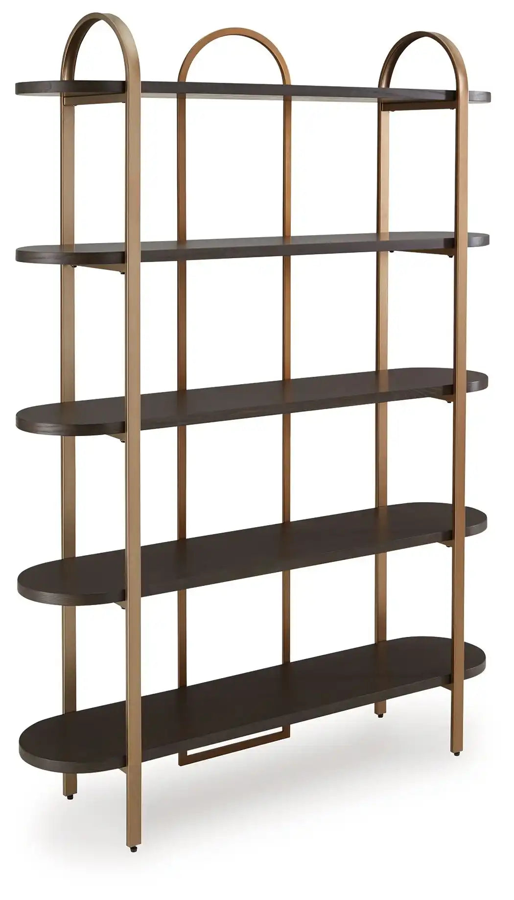 Brentmour - Bookcase - Brown / Gold Finish - Best Buy Furniture