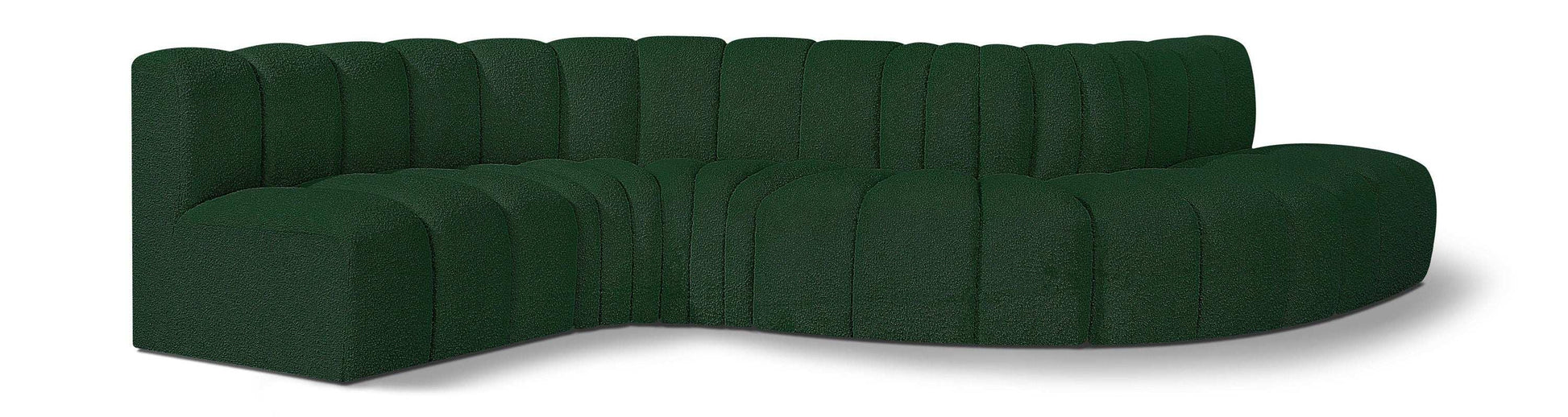 Arc - Boucle Fabric 6 Piece Curved Modular Sofa - Best Buy Furniture