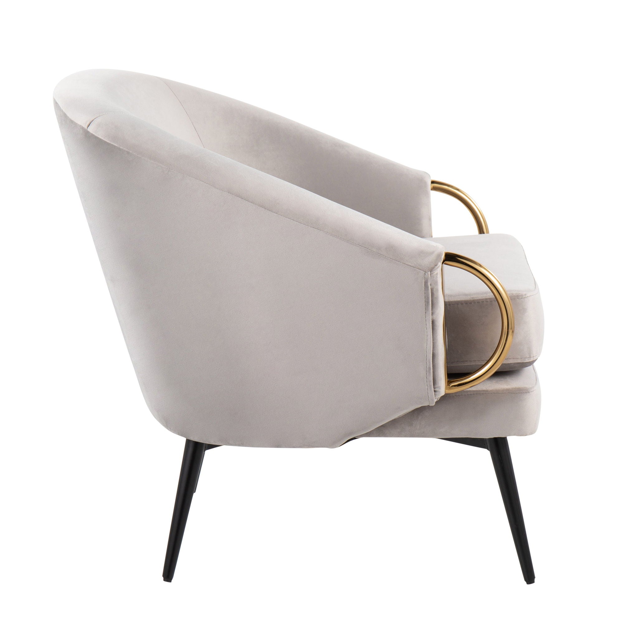 Claire - Contemporary / Glam Chair - Black / Silver - Best Buy Furniture