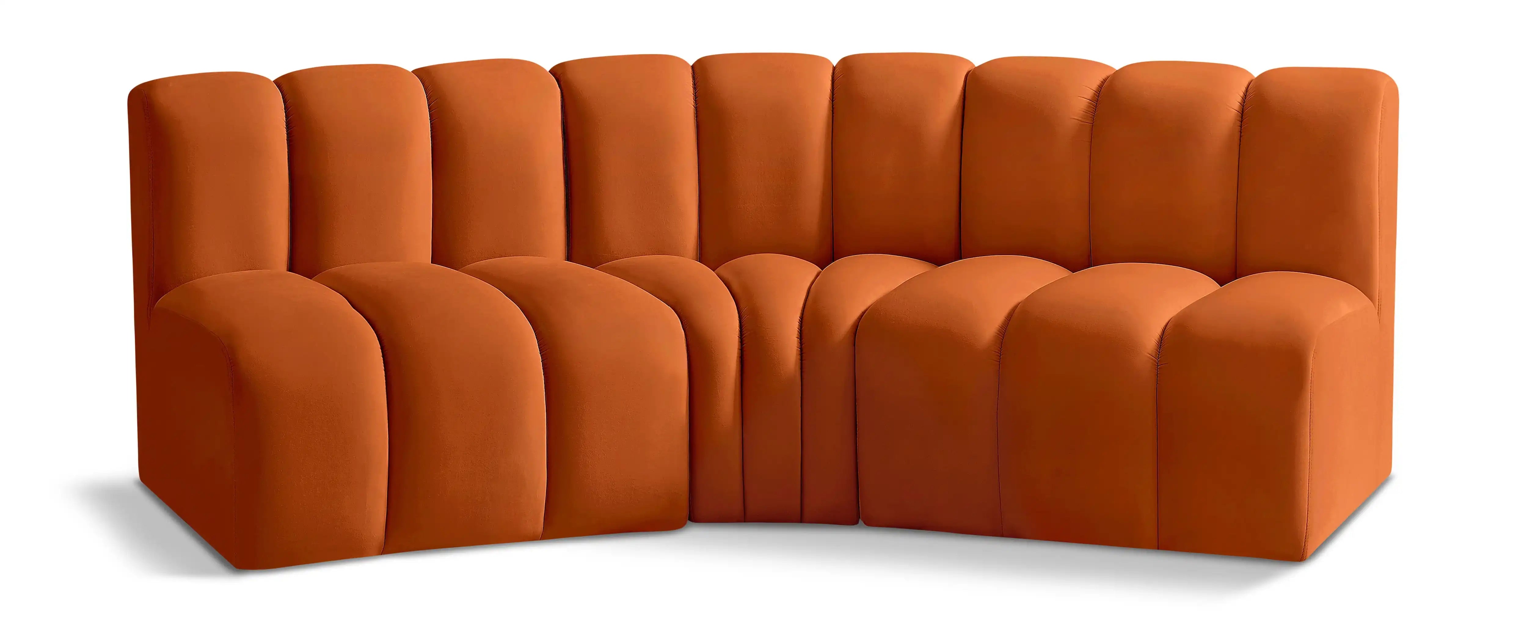 Arc - Velvet 3 Piece Modular Corner Sofa - Best Buy Furniture