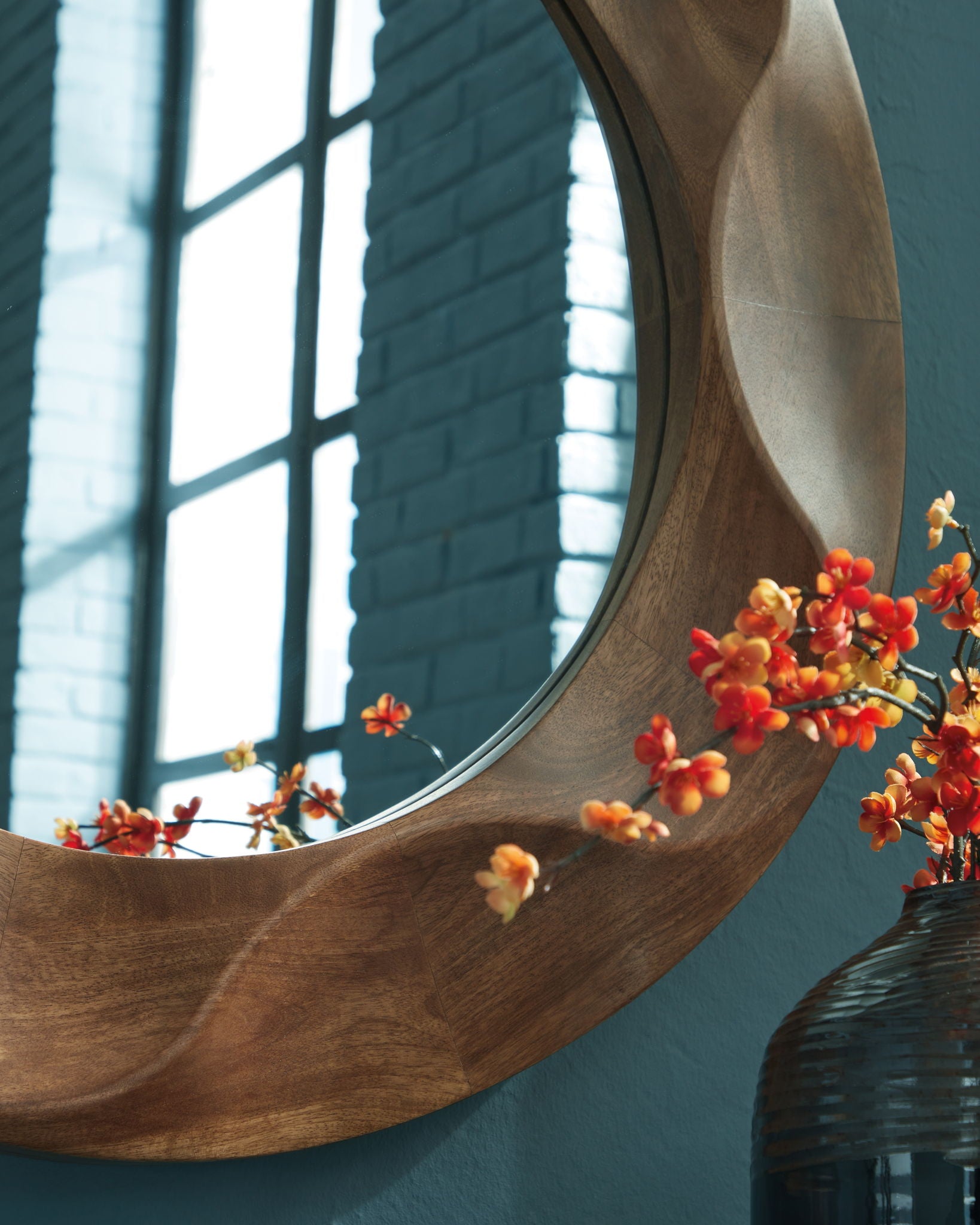 Aajon - Accent Mirror - Brown - Best Buy Furniture