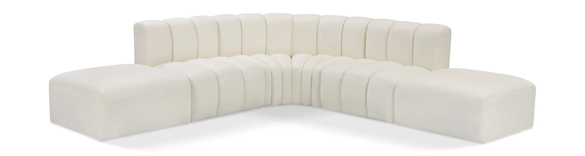 Arc - Faux Leather 6 Piece Corner Modular Sofa - Best Buy Furniture