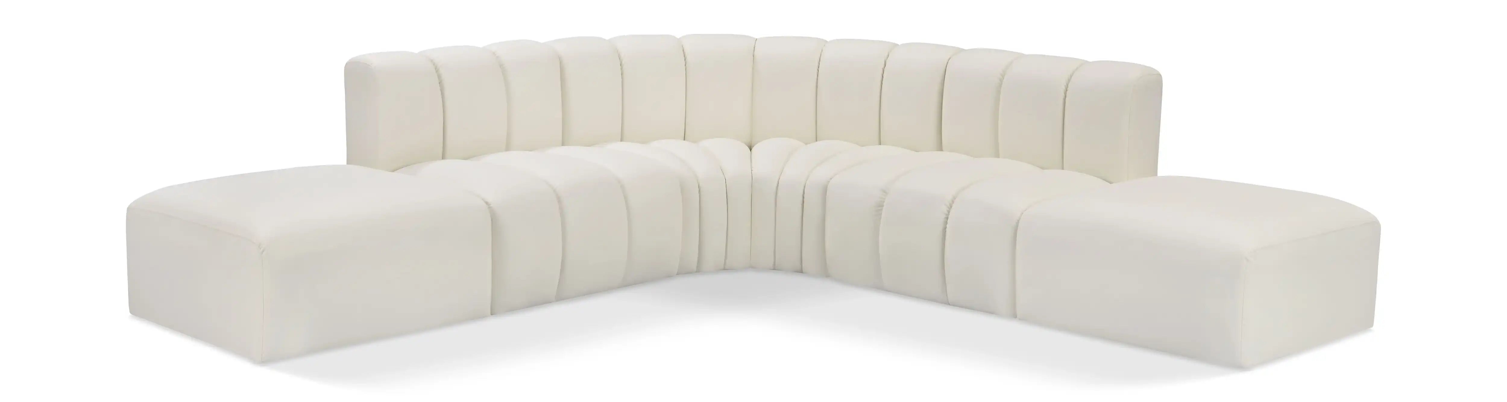 Arc - Faux Leather 6 Piece Corner Modular Sofa - Best Buy Furniture