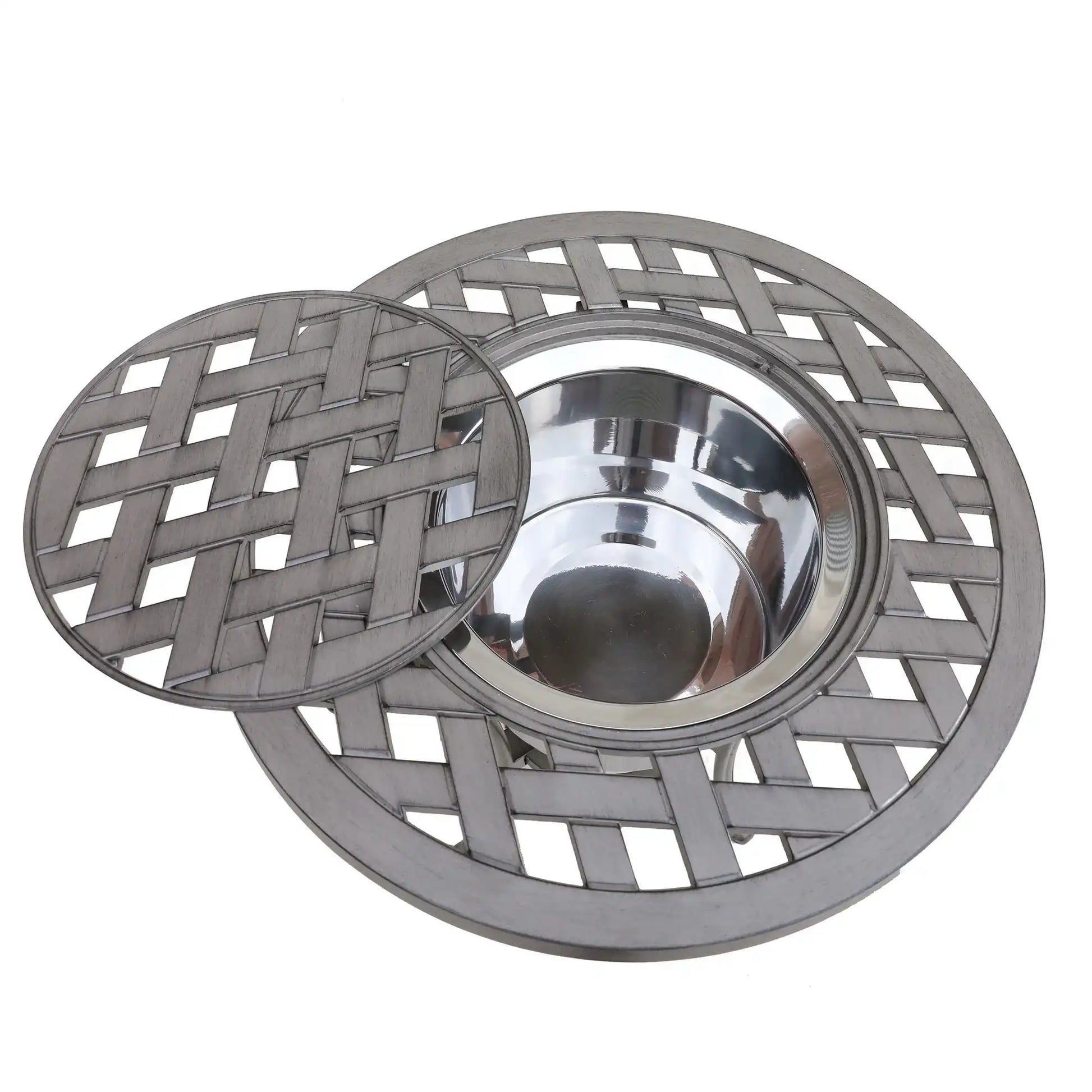 21" Cast Aluminum Round Table With Ice Bucket - Best Buy Furniture