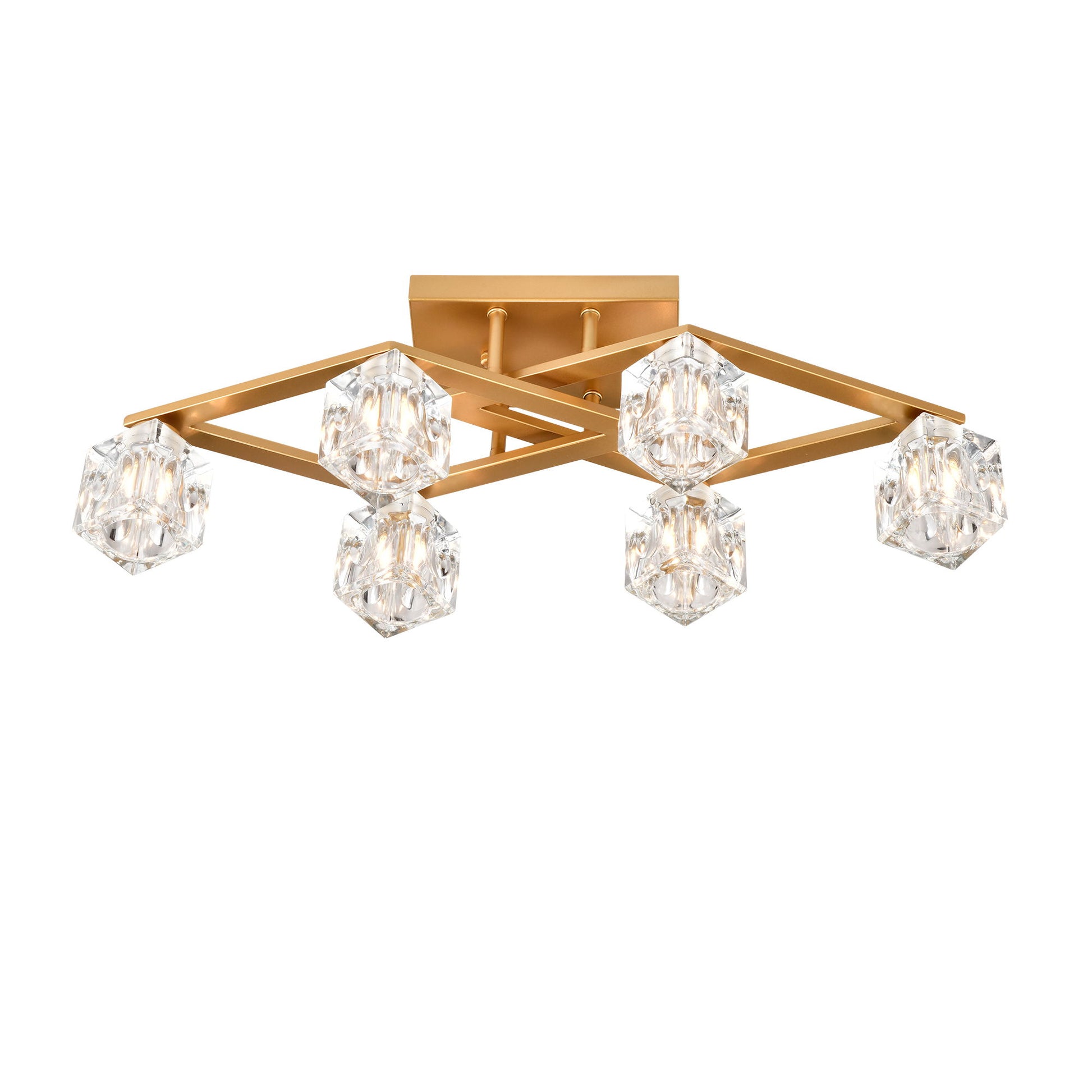 6 Light Crystal Ceiling Light For Dining Room, Modern Ceiling Lamp With Light Fixture For Entryway, Lobby, Kitchen, Bedroom, Living Room, Conference Room, (6*G9 Bulbs Included) - Best Buy Furniture