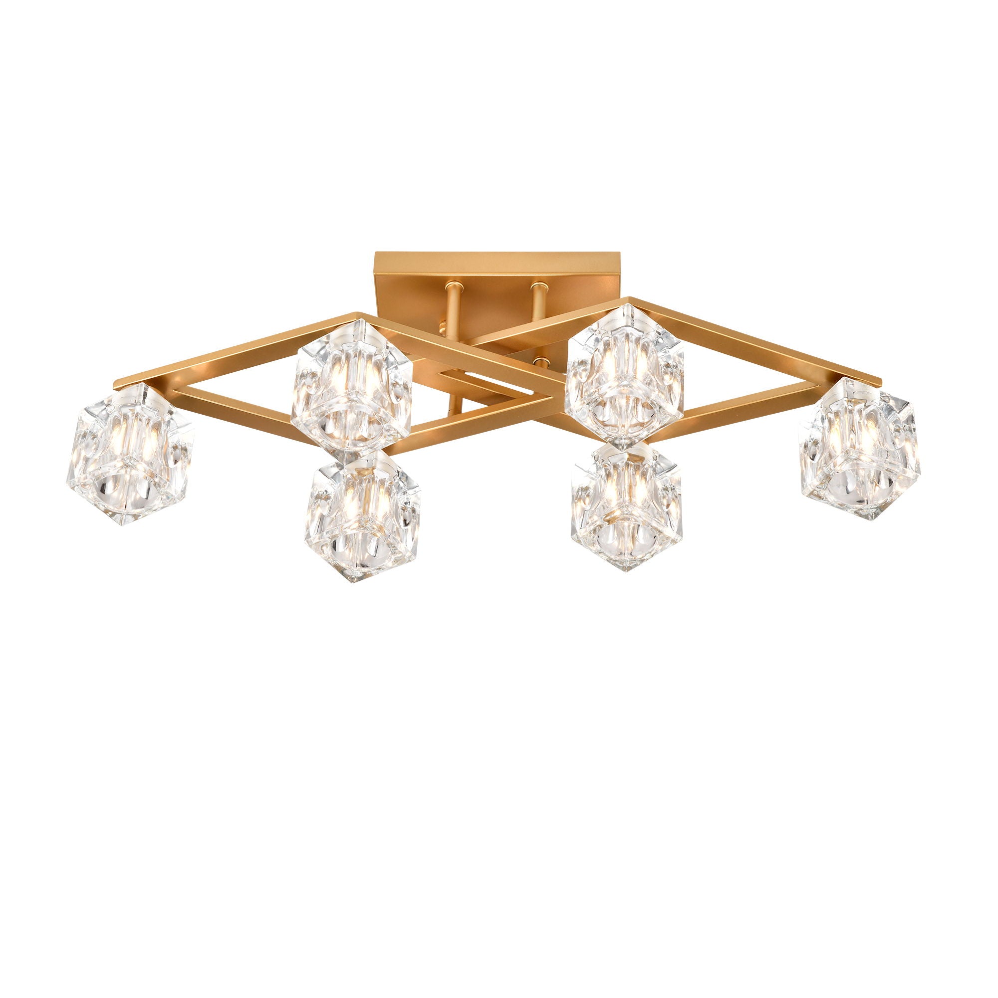 6 Light Crystal Ceiling Light For Dining Room, Modern Ceiling Lamp With Light Fixture For Entryway, Lobby, Kitchen, Bedroom, Living Room, Conference Room, (6*G9 Bulbs Included) - Best Buy Furniture